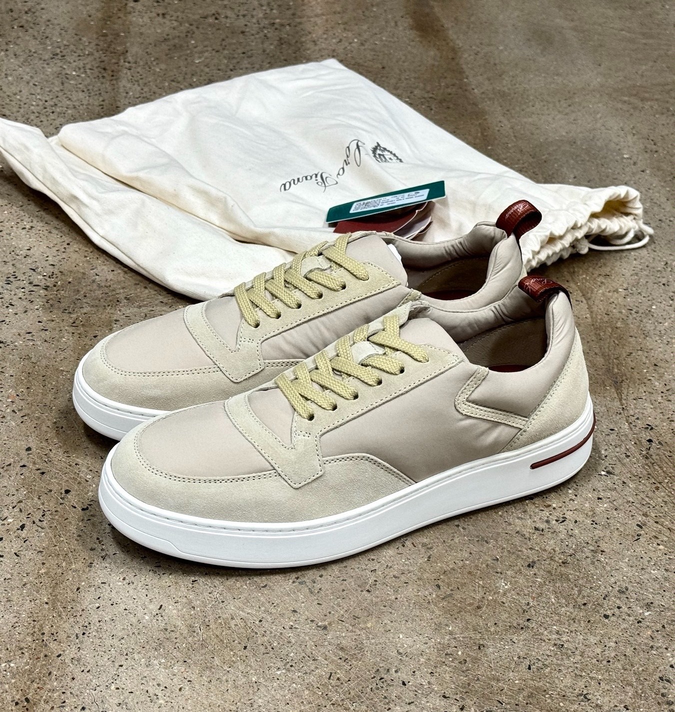 Loro Piana Beige Newport Sneakers