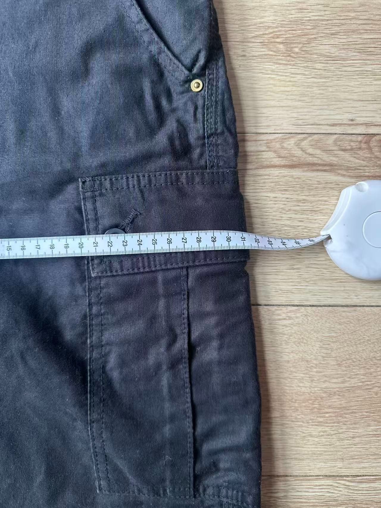 Iron Heart Black Cargo Shorts — label