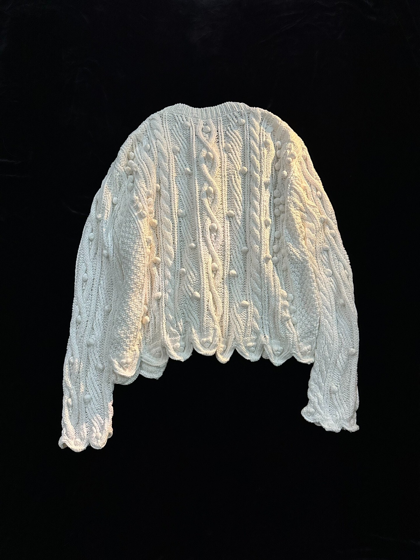 Issey Miyake Vintage Floral Knit Cardigan — back