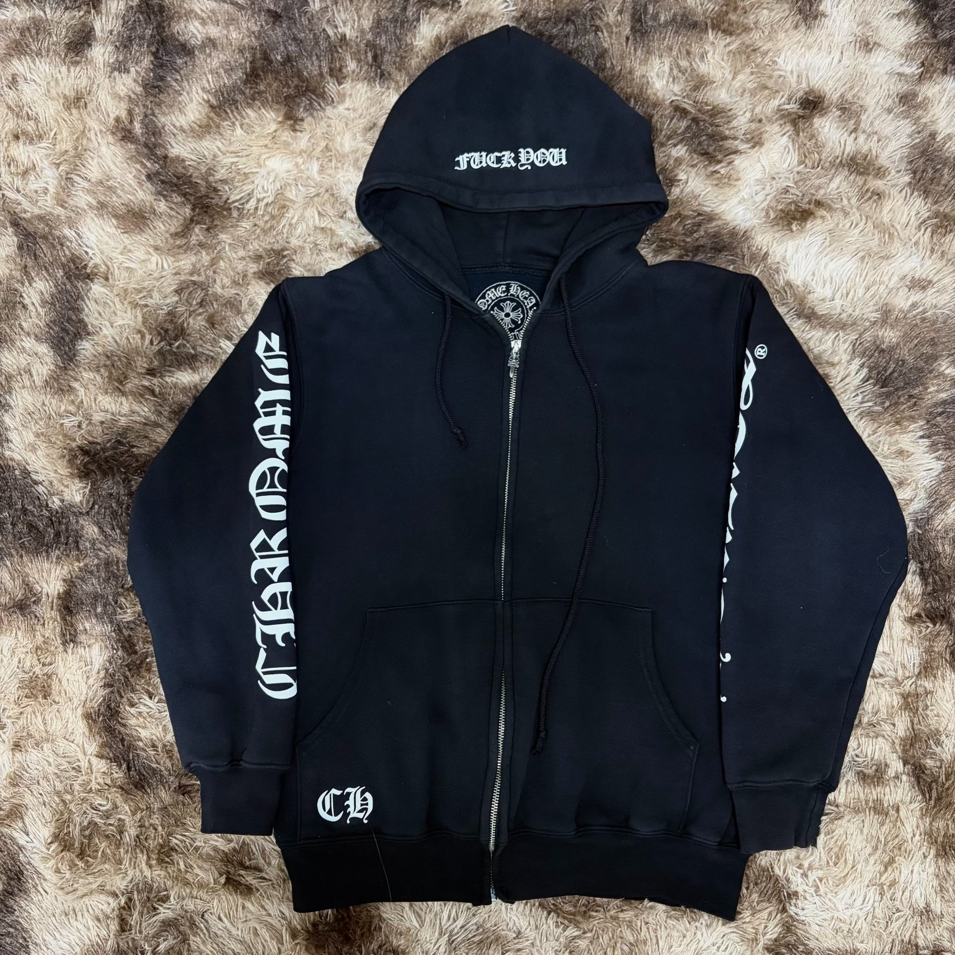 Chrome Hearts Black Zip-Up Hoodie