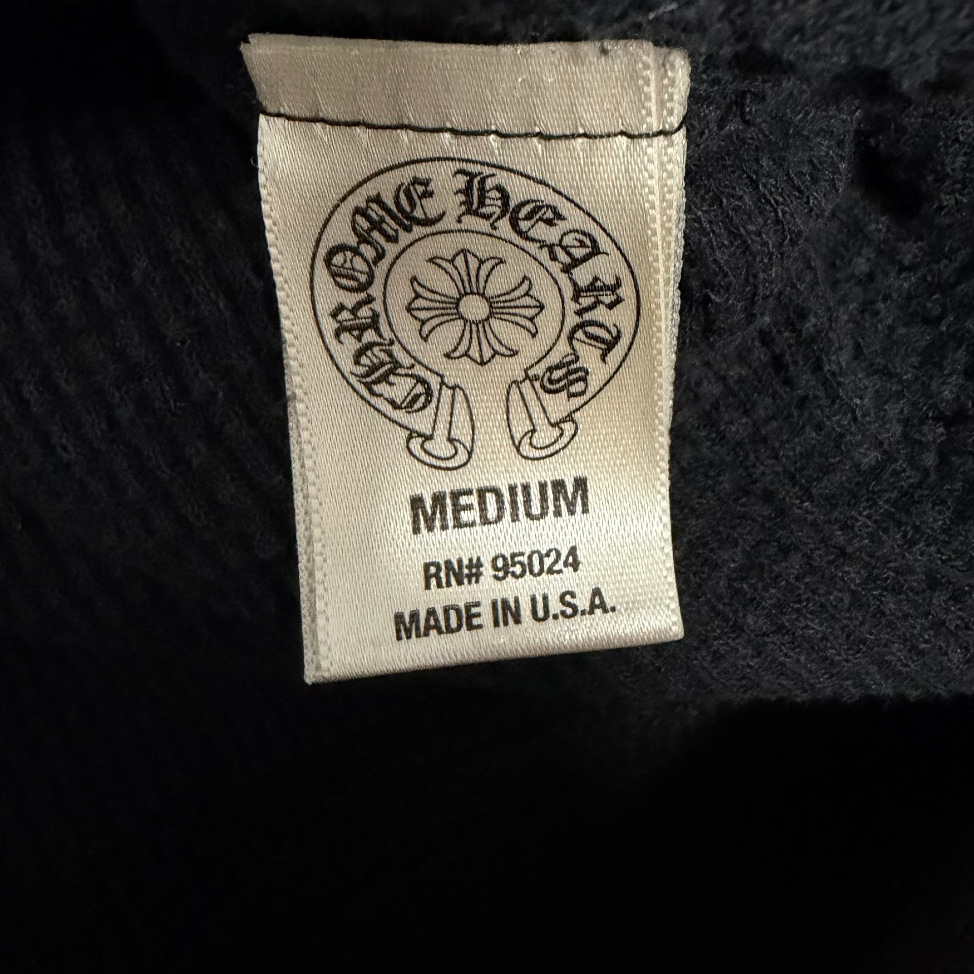 Chrome Hearts Black Zip-Up Hoodie — back