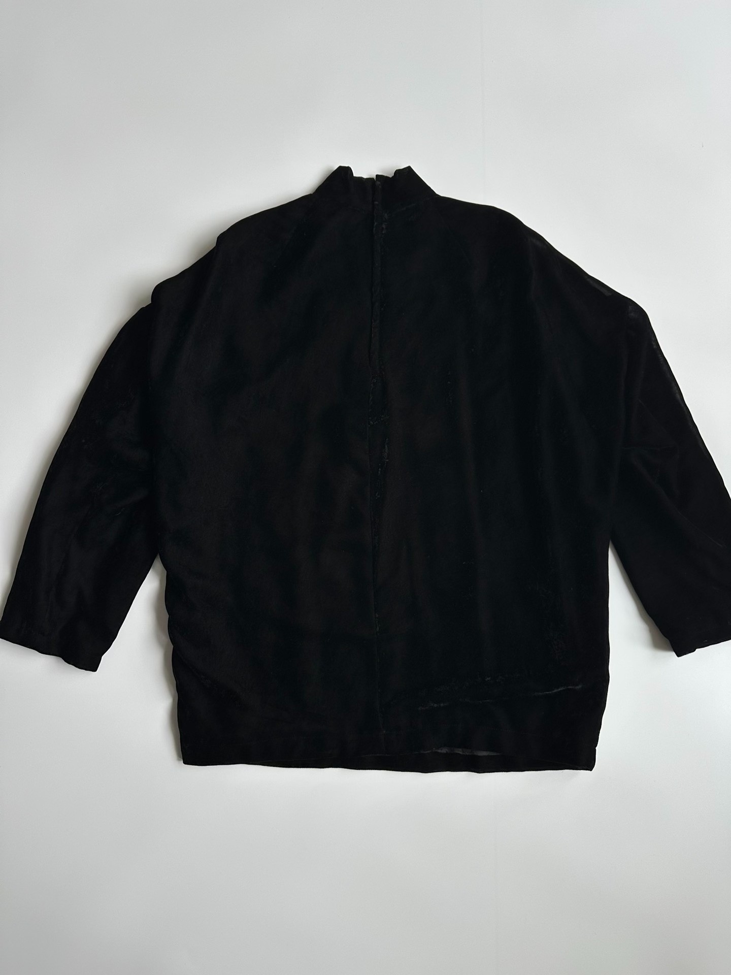 Comme Des Garcons 91SS Black Velvet Top — label