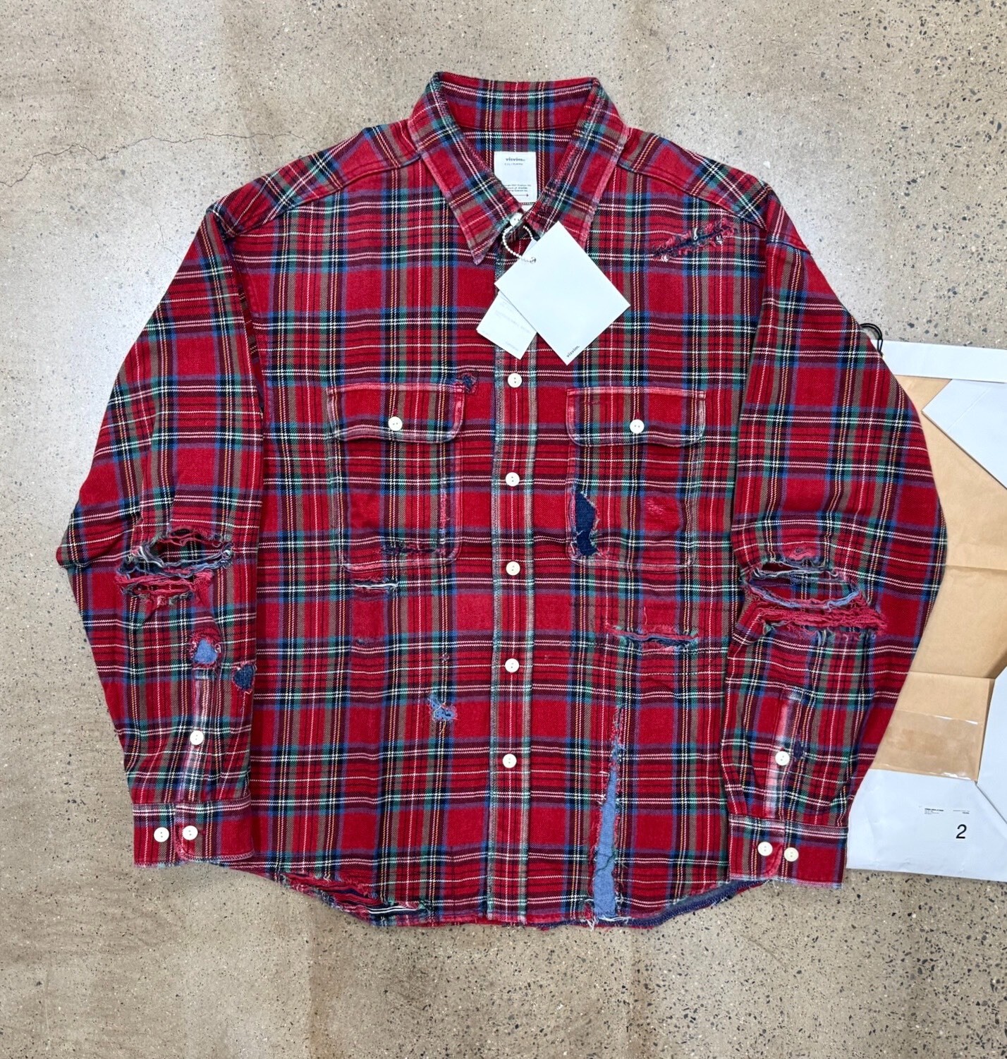 Visvim 20aw Lumber Check L/S Crash Shirt