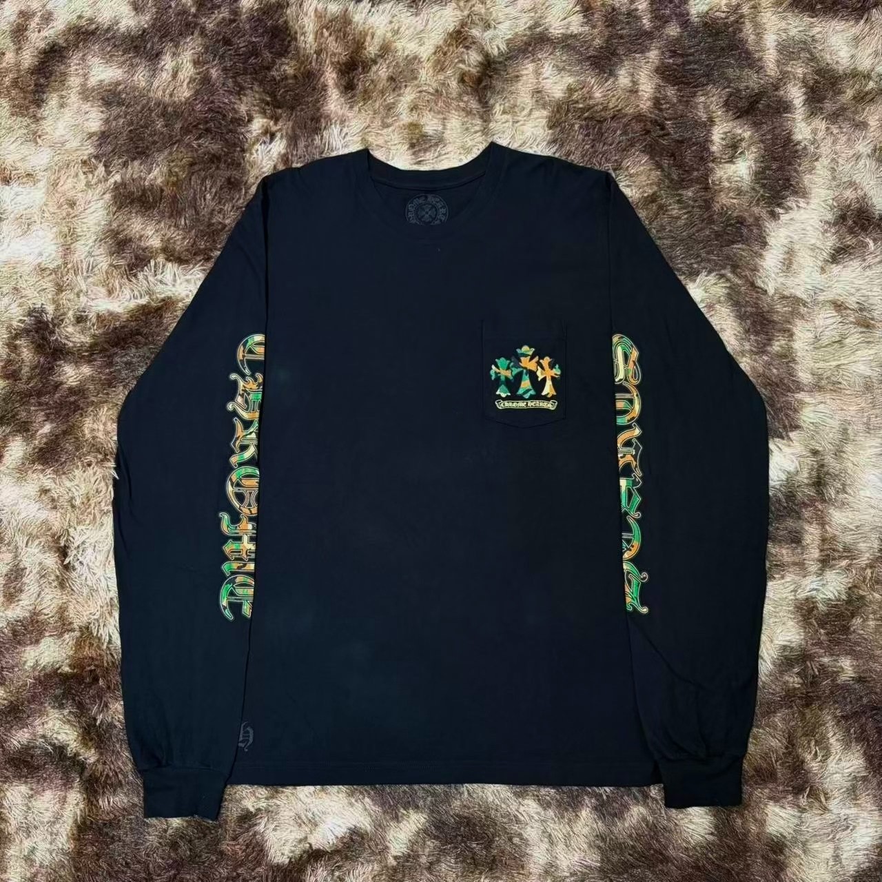 Chrome Hearts Camo Cross Long Sleeve T-Shirt