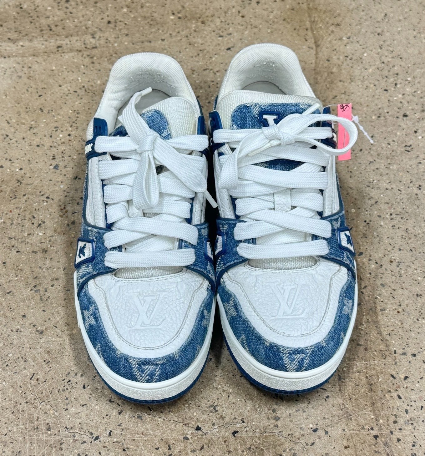 Louis Vuitton Blue Denim Trainers — detail