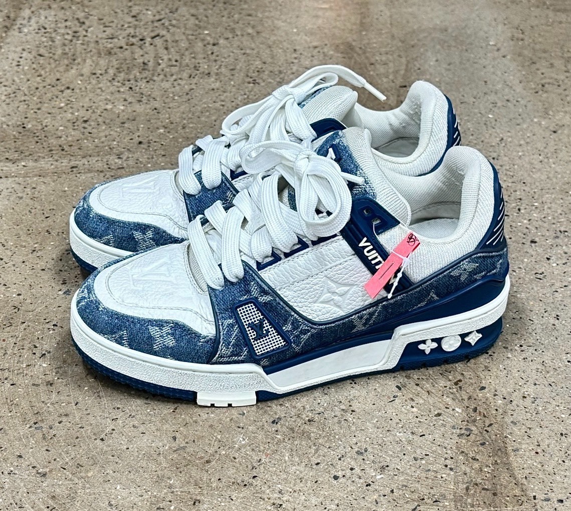 Louis Vuitton Blue Denim Trainers