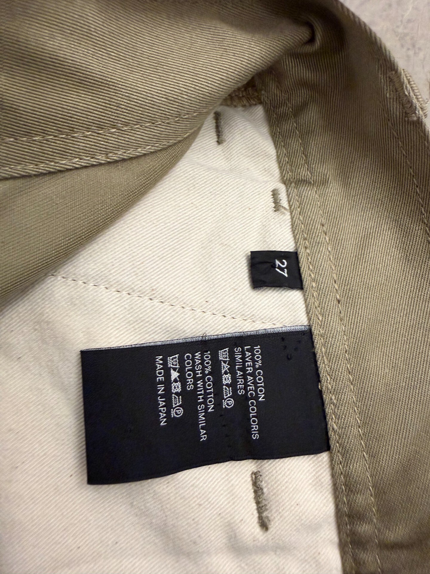 Celine 19FW Hedi Slimane Khaki Pants — back