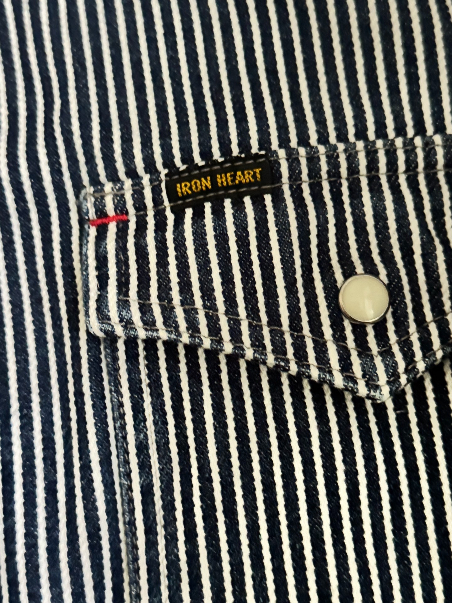 Iron Heart 12oz Western Stripe Shirt — back