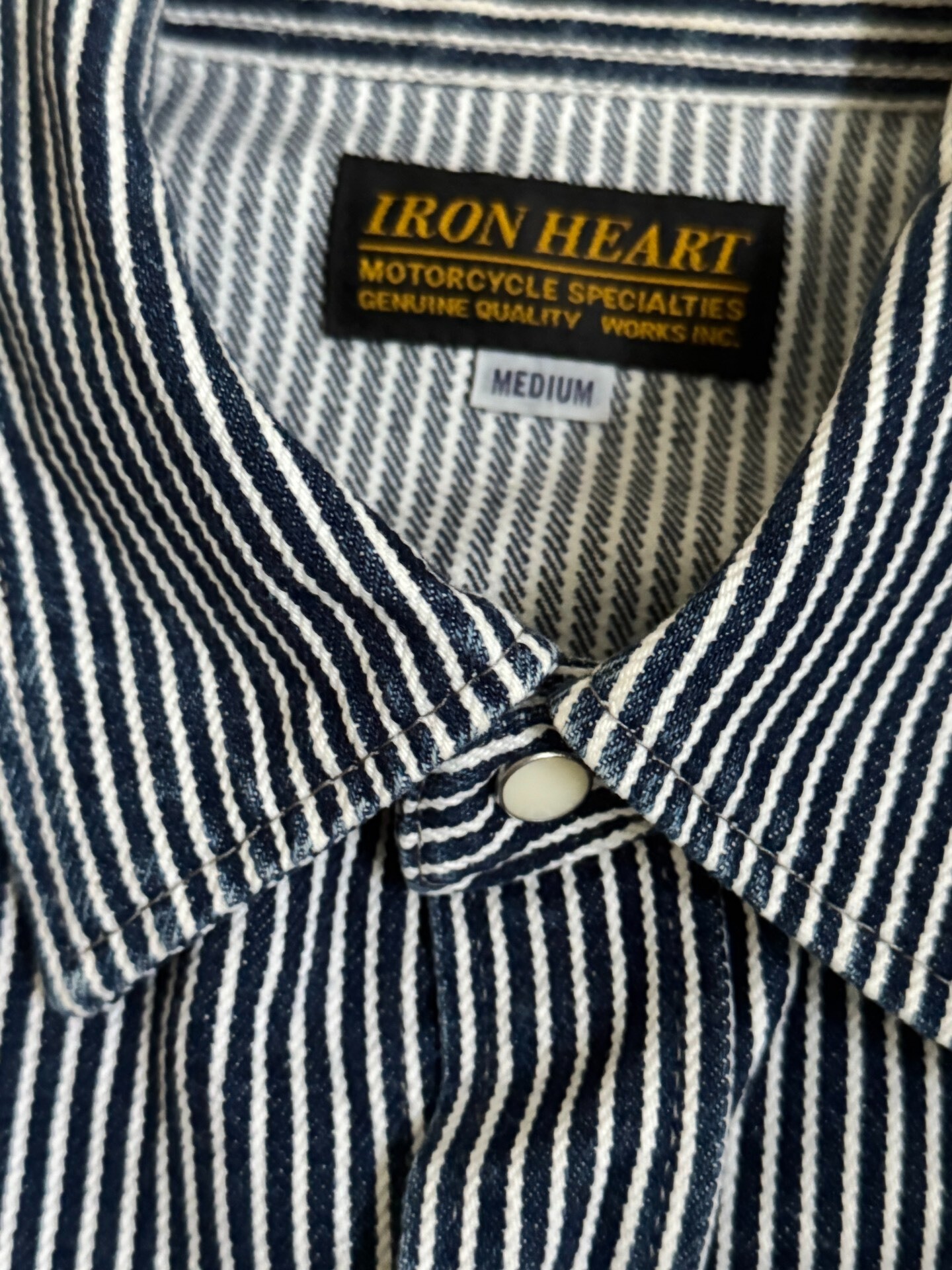 Iron Heart 12oz Western Stripe Shirt — detail