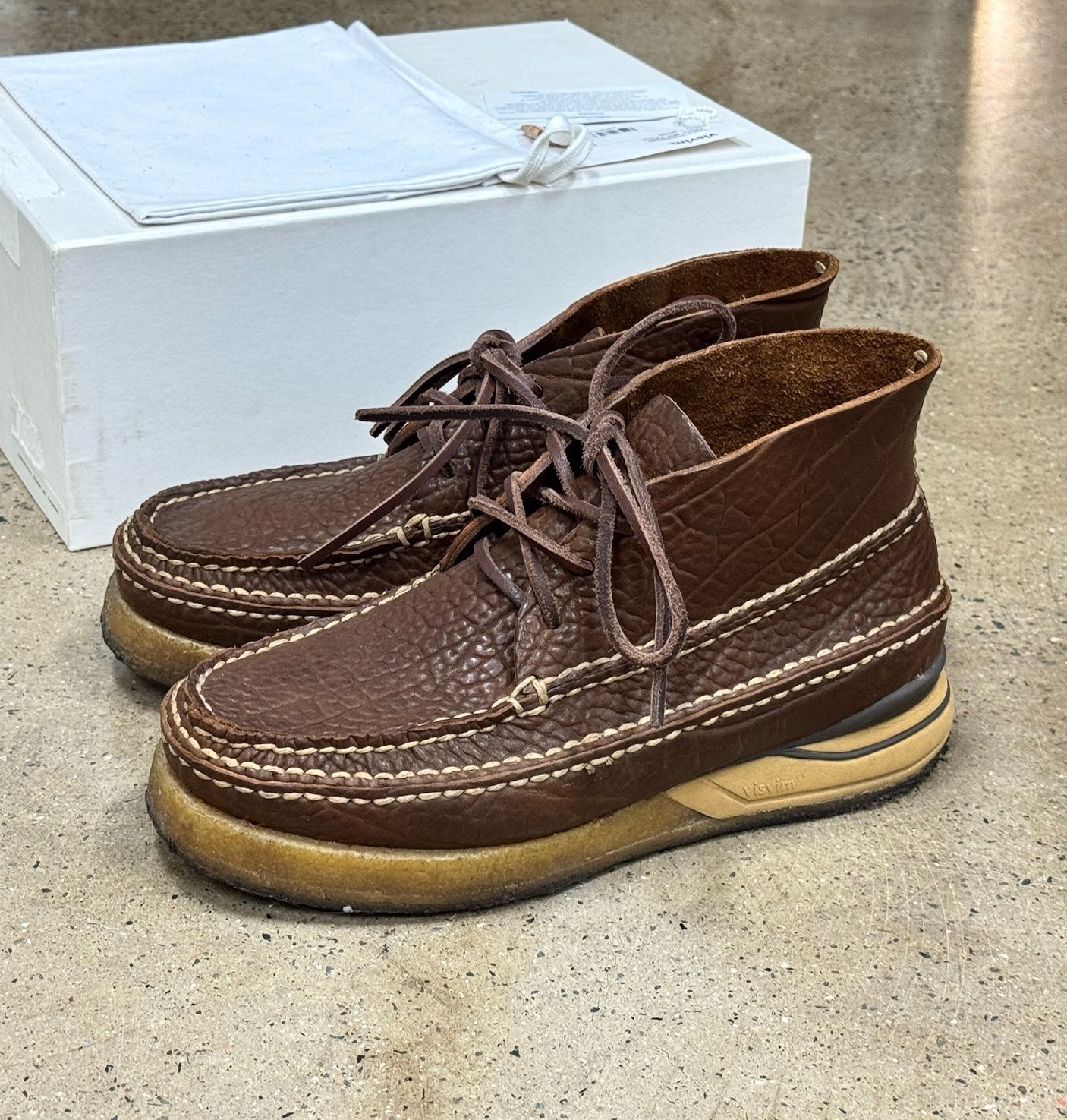 Visvim Canoe Moc II-Folk Leather Boots