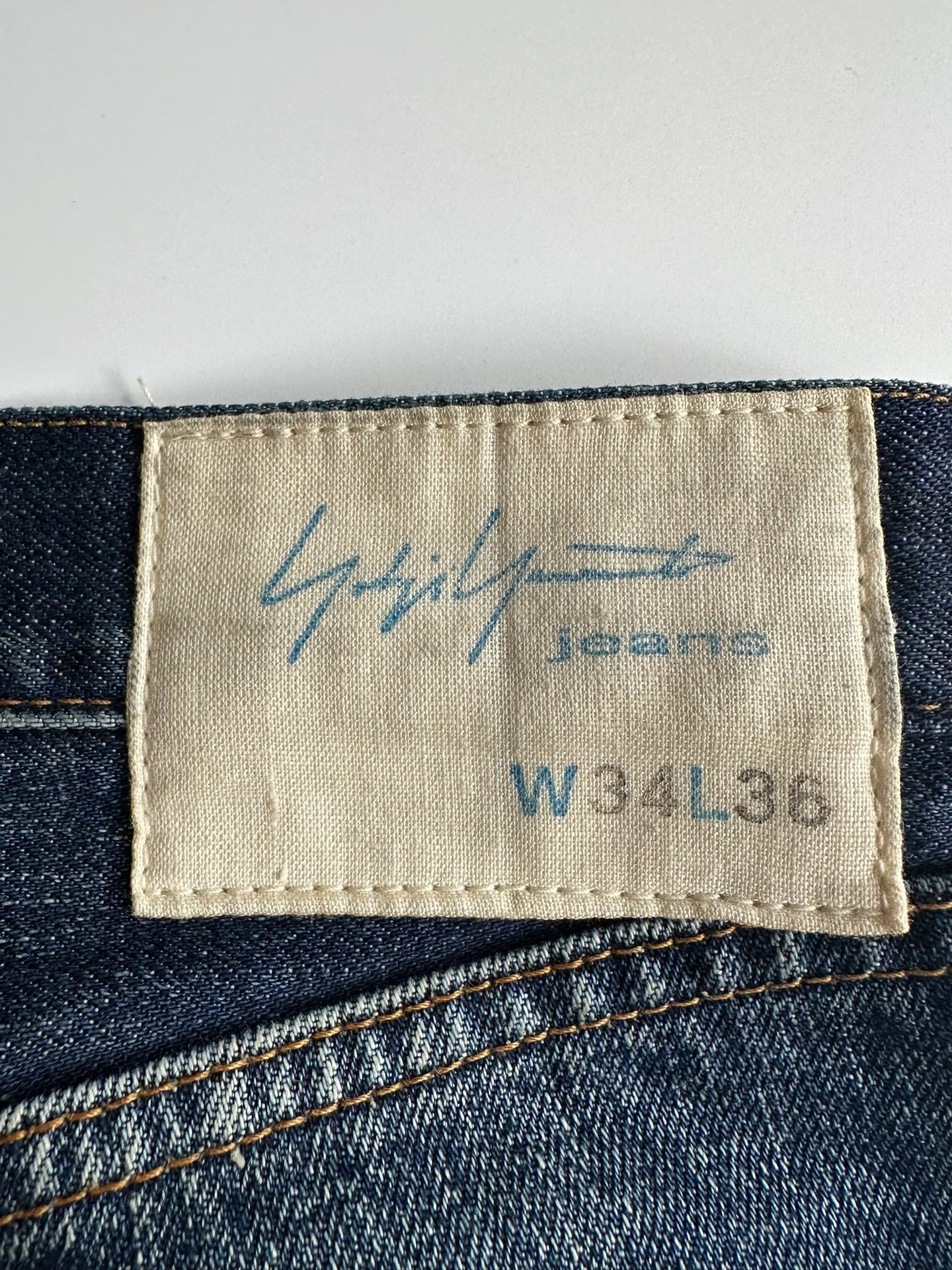 Yohji Yamamoto Dark Blue Jeans — back