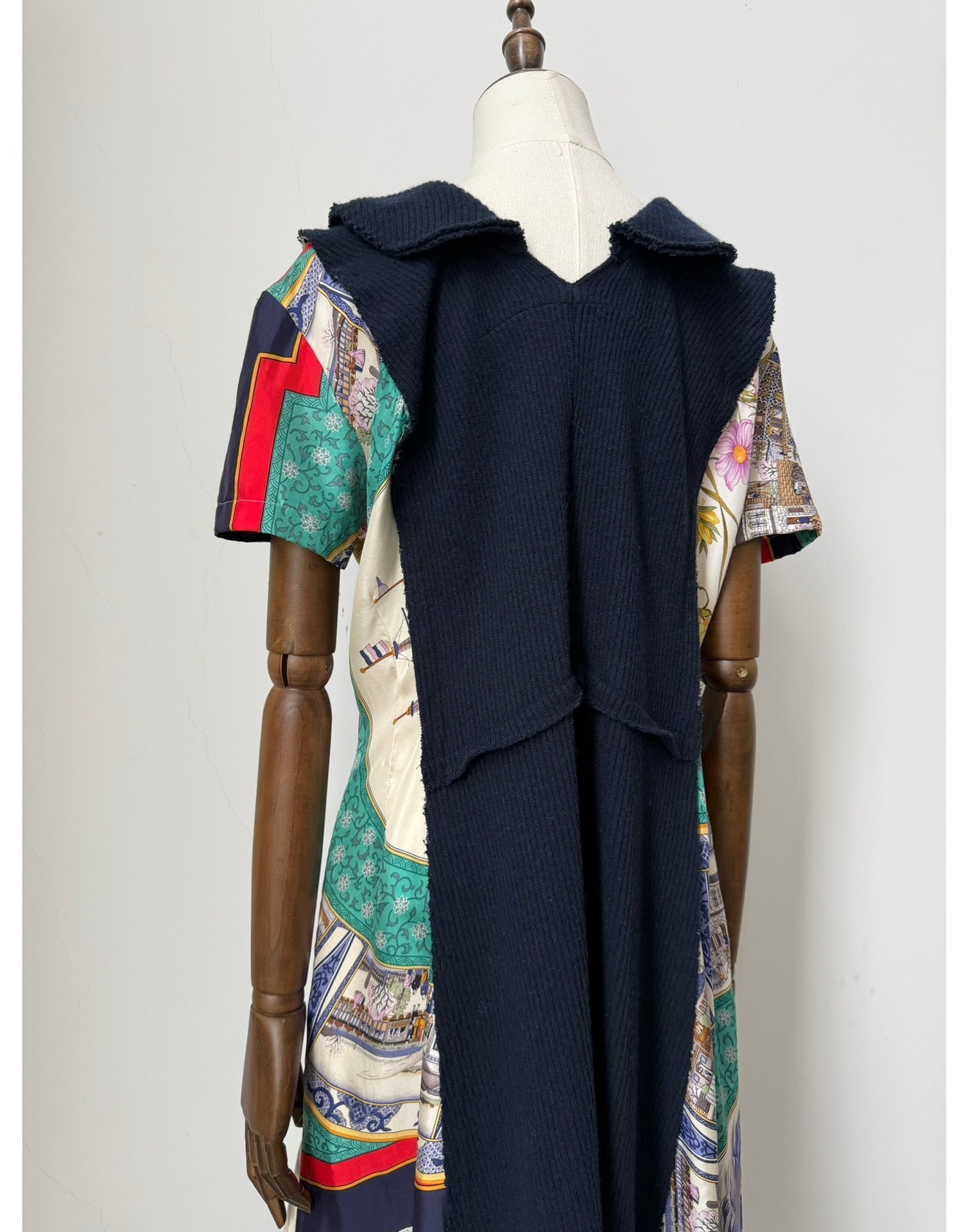 Comme des Garcons Thick Knit Scarf Panel Dress — back