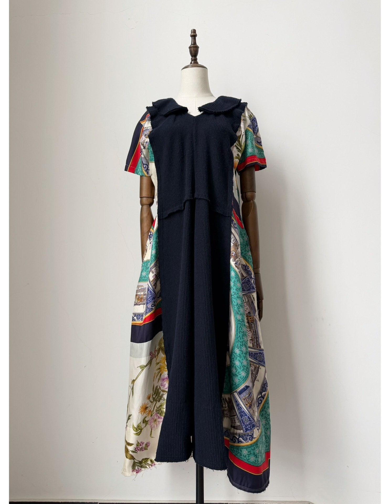 Comme des Garcons Thick Knit Scarf Panel Dress