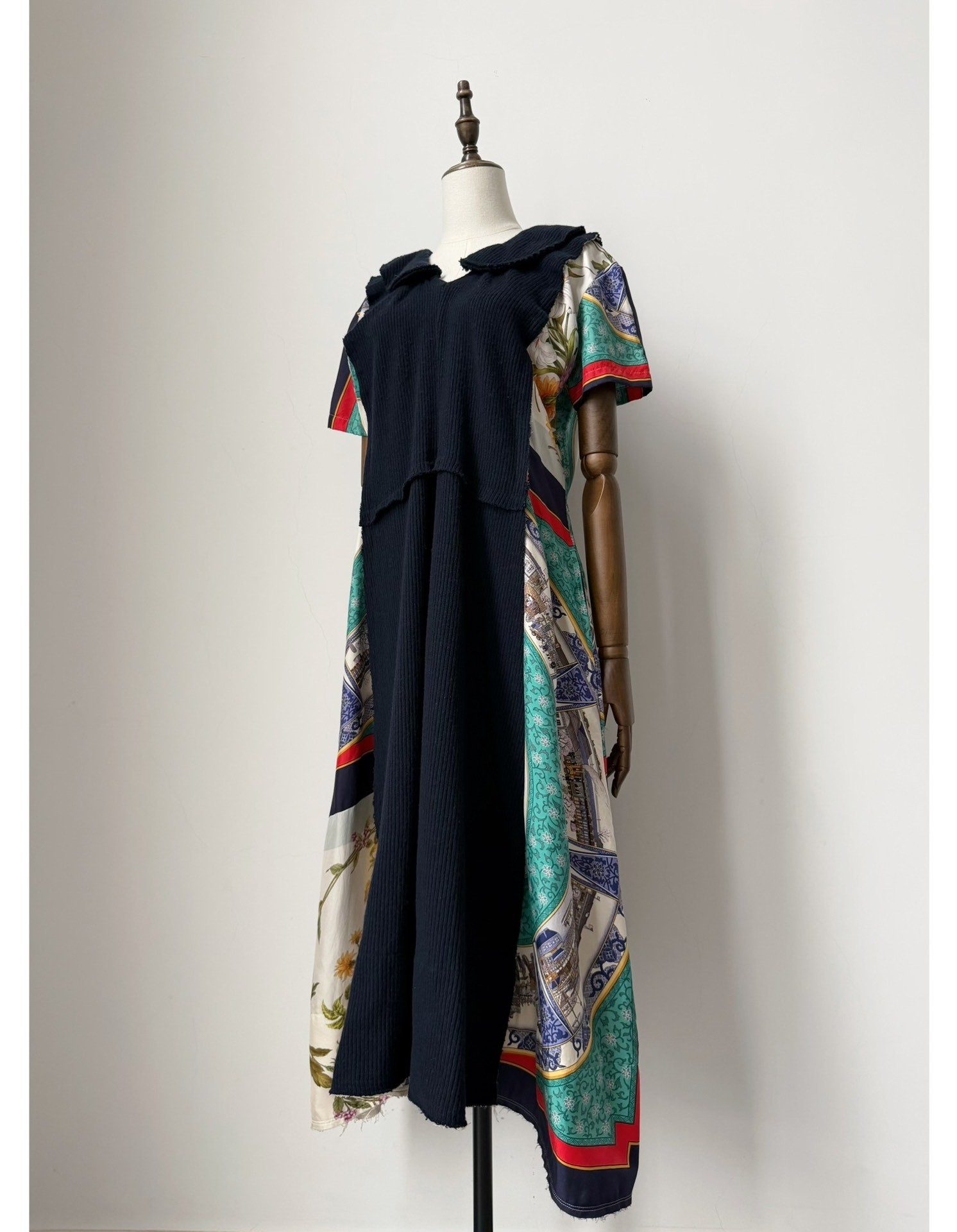 Comme des Garcons Thick Knit Scarf Panel Dress — front
