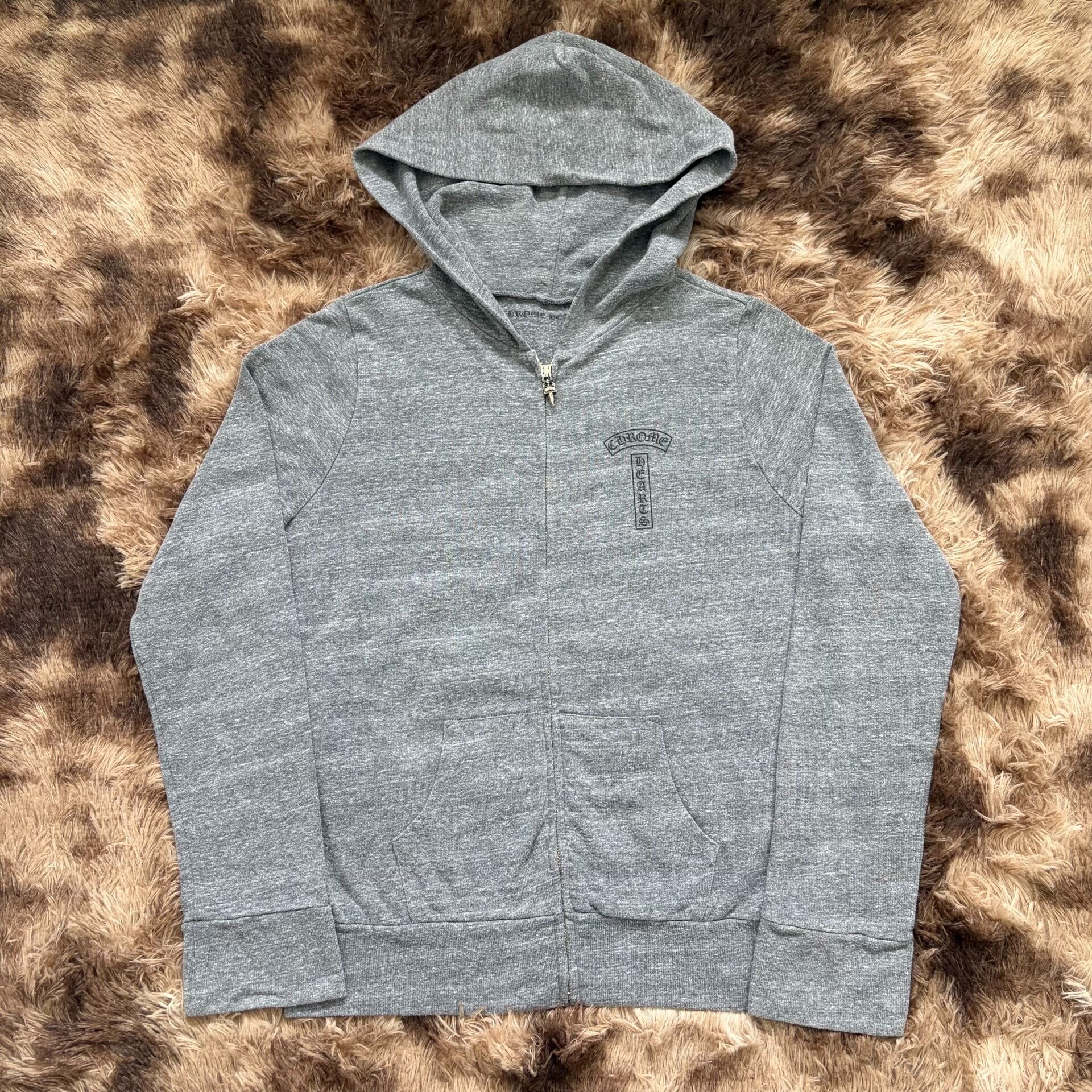 Chrome Hearts Gray DARLIN Hoodie — front