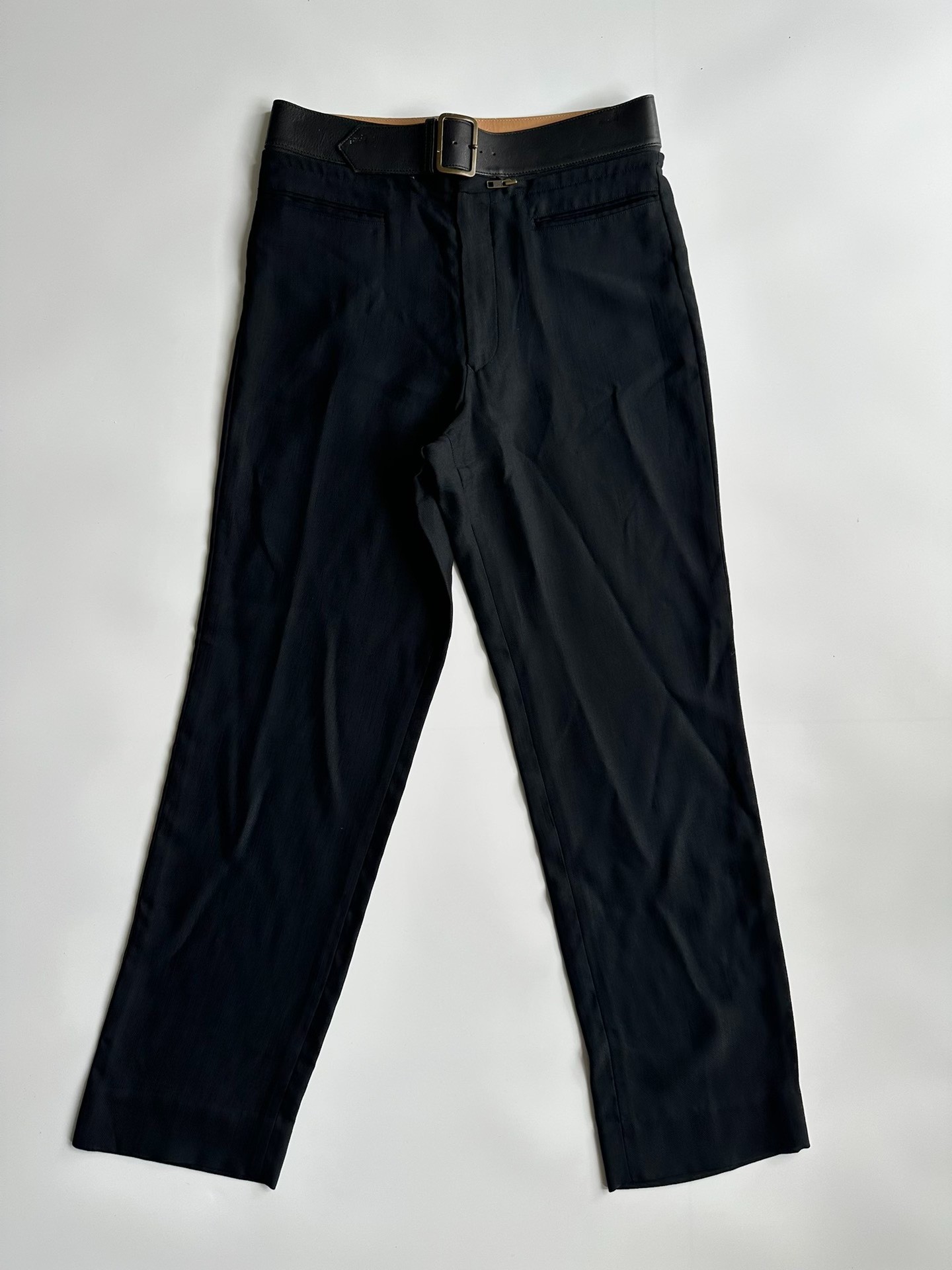 Jean Paul Gaultier Belted Tailored Trousers — front