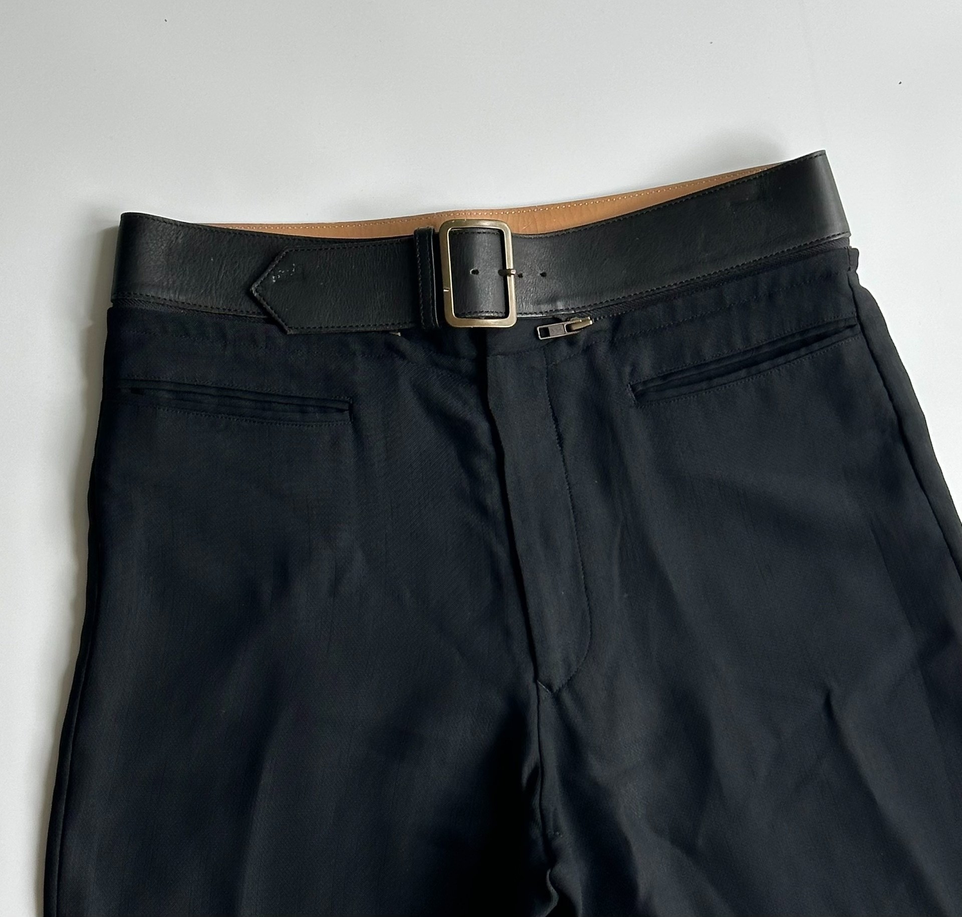 Jean Paul Gaultier Belted Tailored Trousers — back