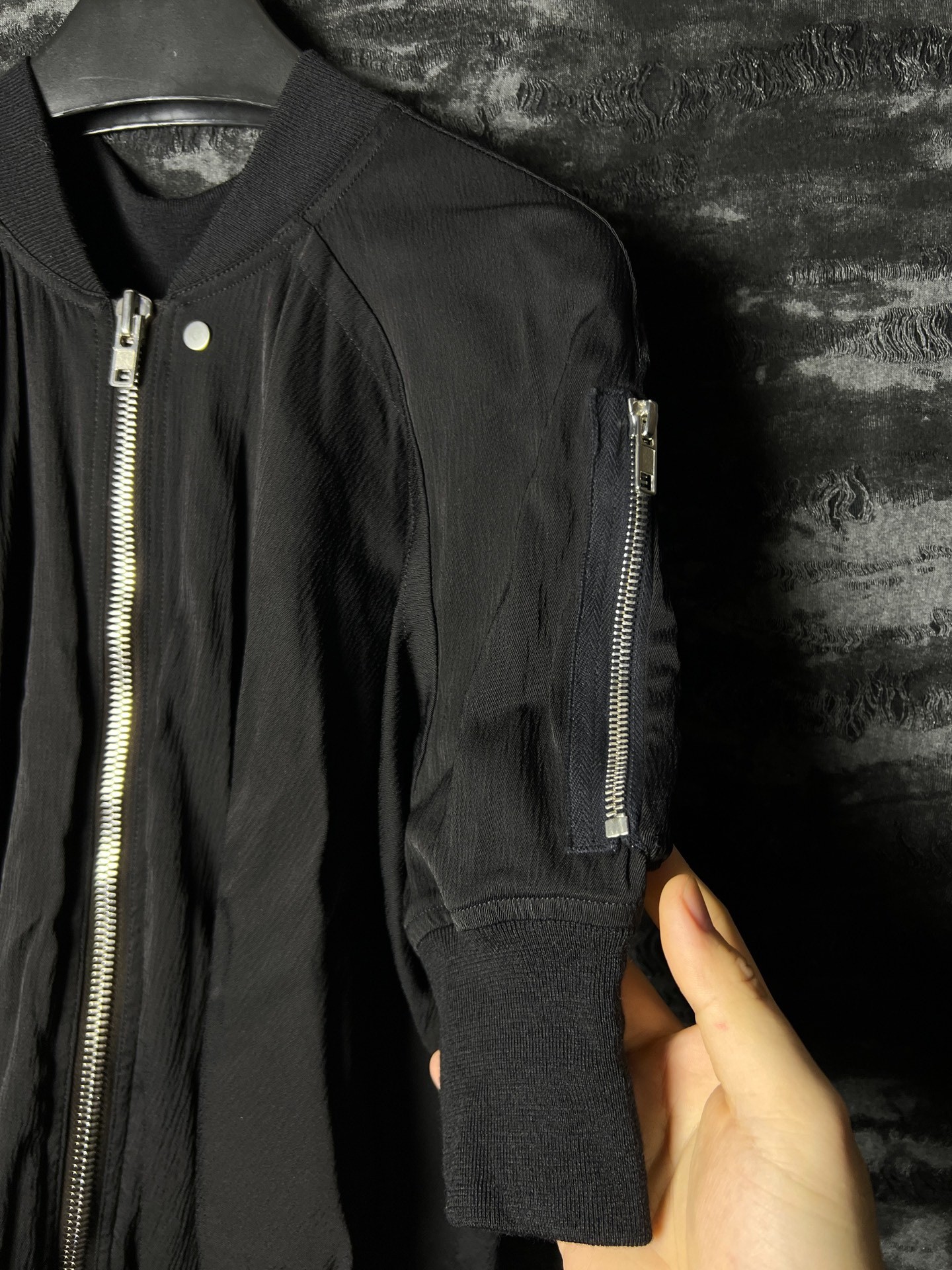 Rick Owens 16SS MA1 Pleated Jacket — label