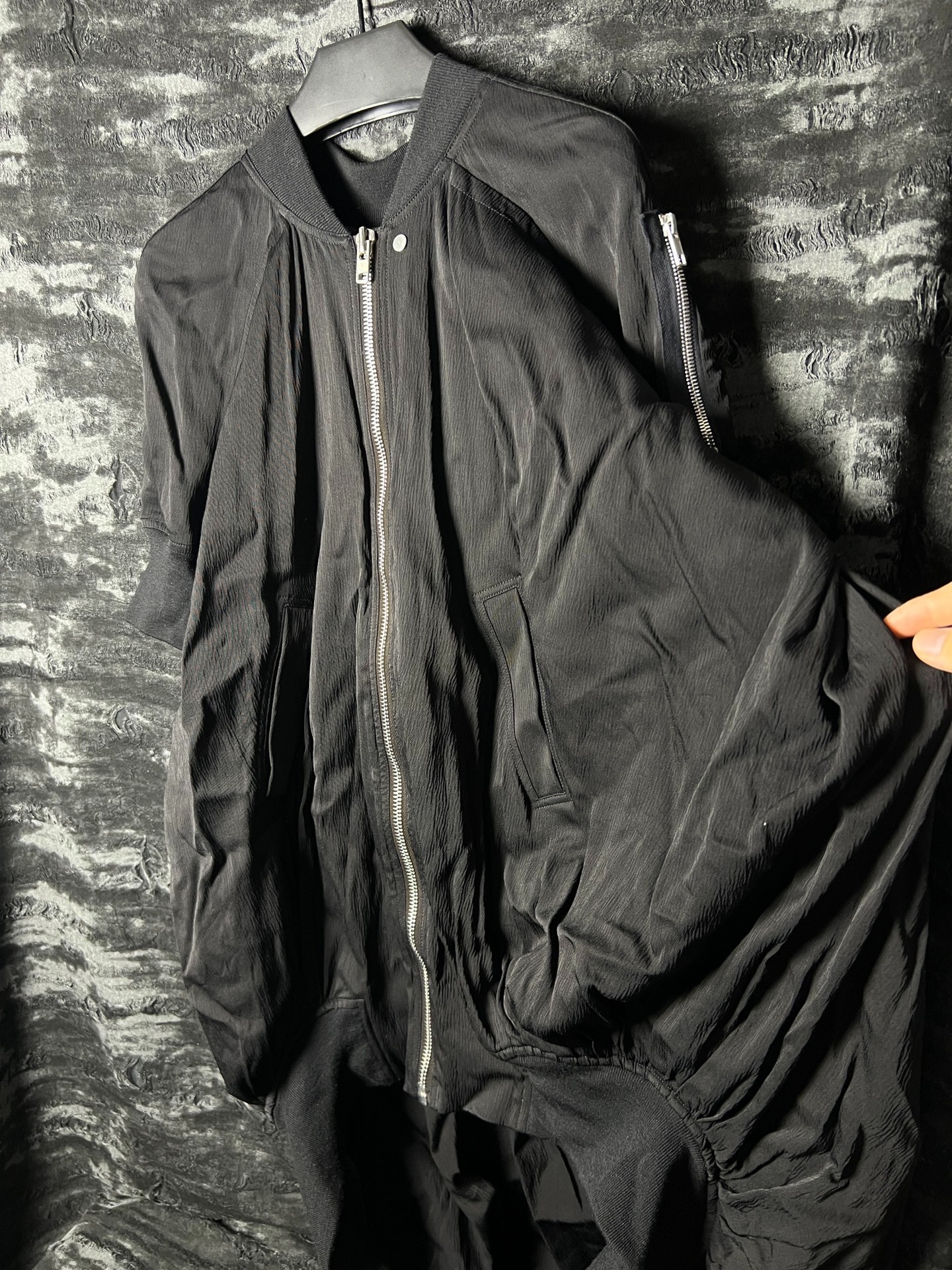 Rick Owens 16SS MA1 Pleated Jacket — front