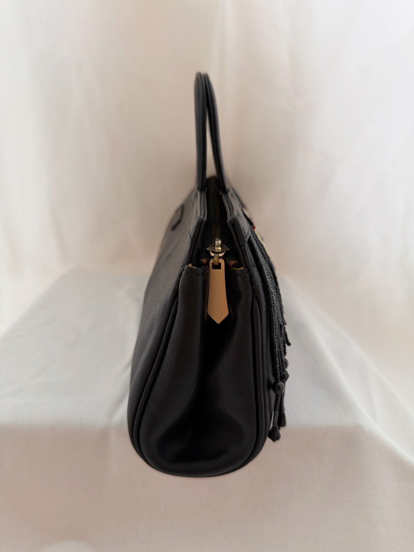 Vintage JPG Beaded Fringe Handbag — label