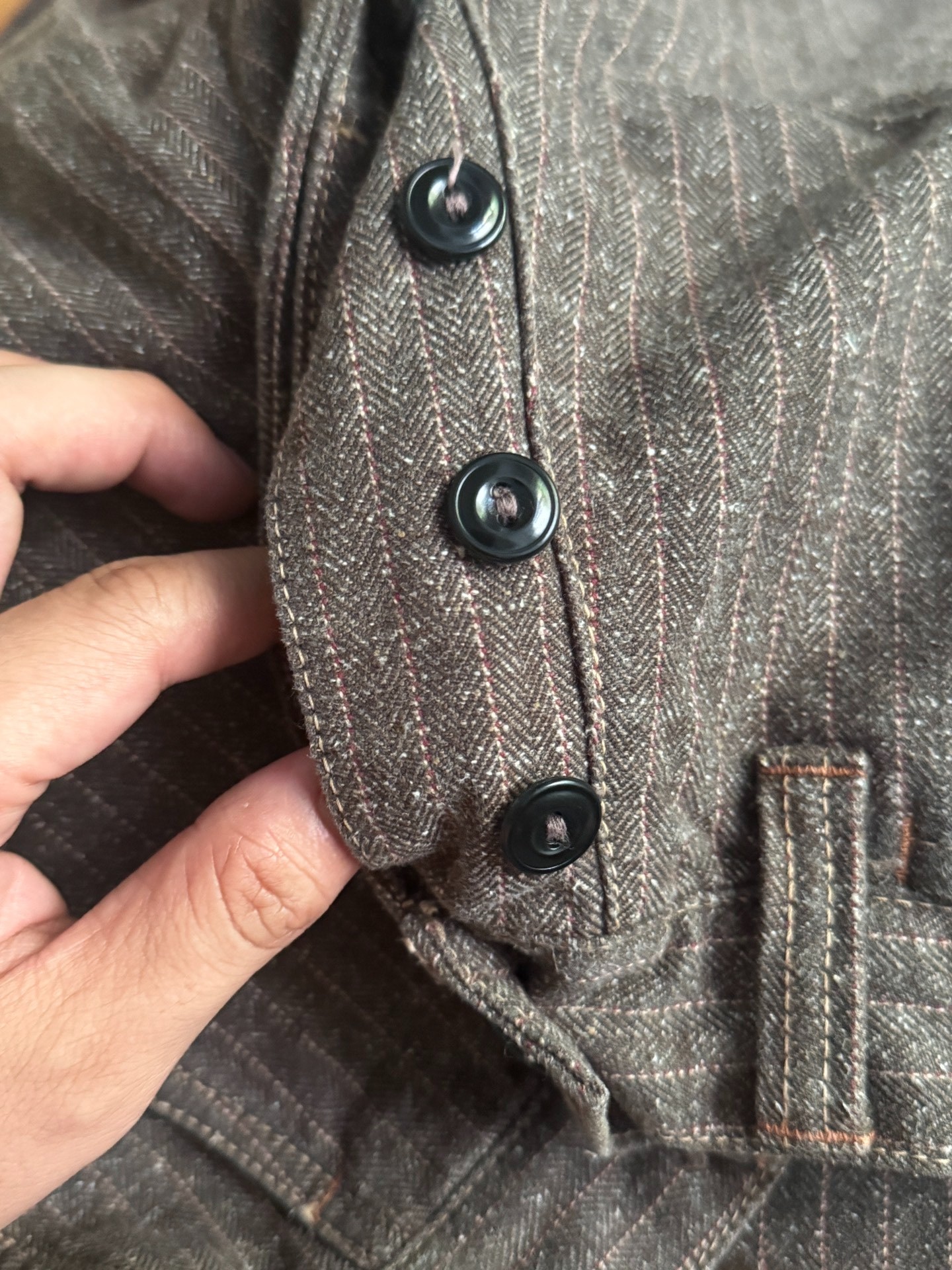 Freewheelers Bootleggers High-Waist Pants — label