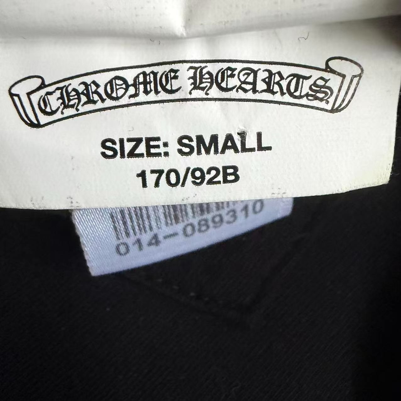 Chrome Hearts Black Round-Neck T-Shirt — label