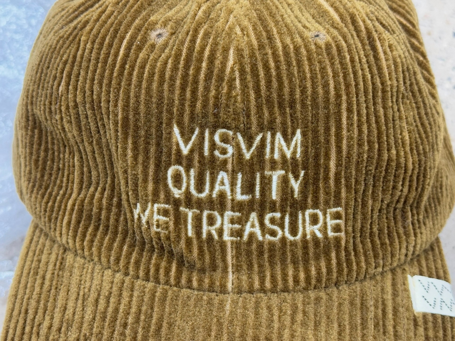 Visvim 25AW Excelsior II Cap LT Brown — label