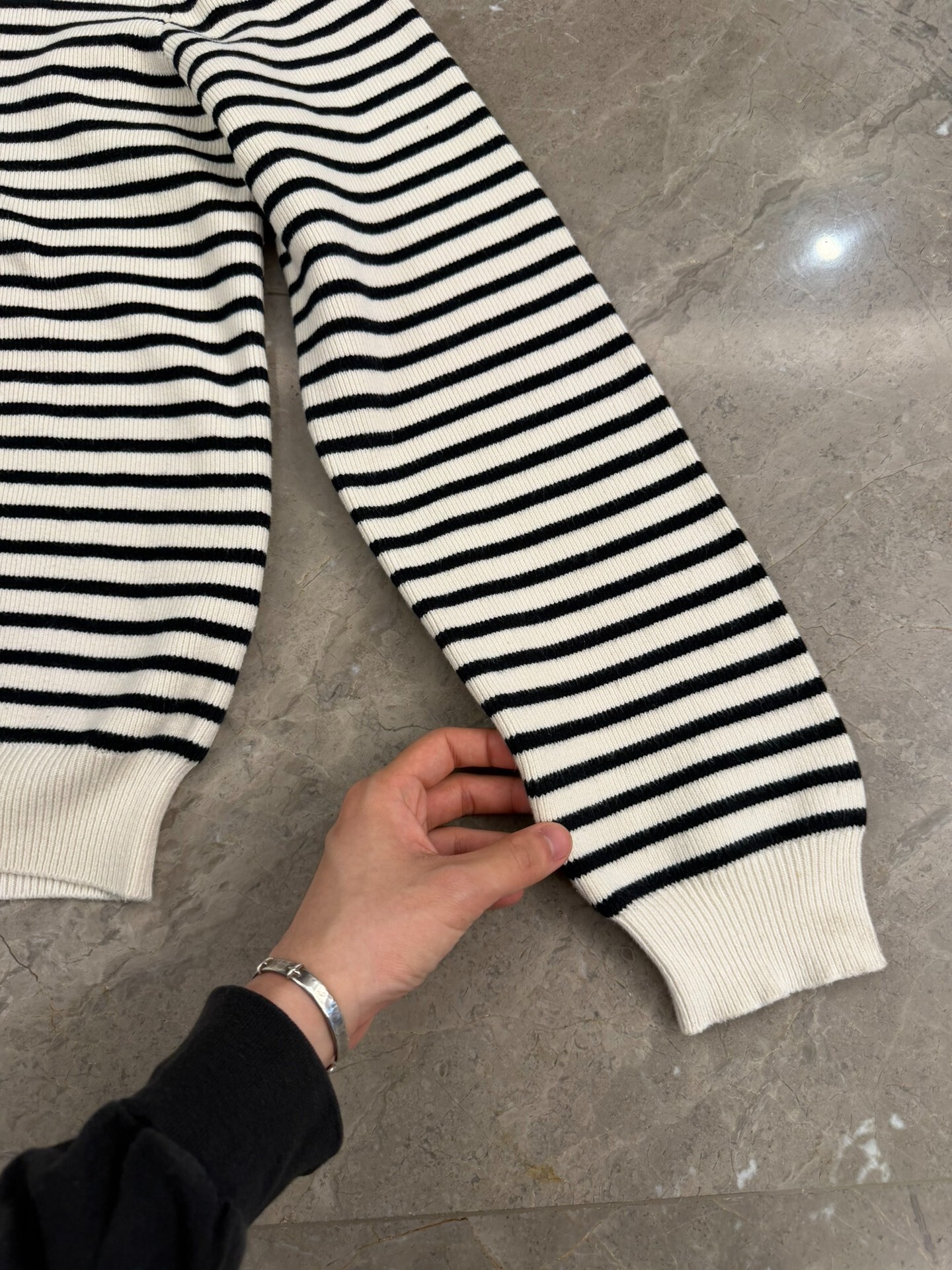 Celine Hedi Slimane Striped Knit Sweater — label