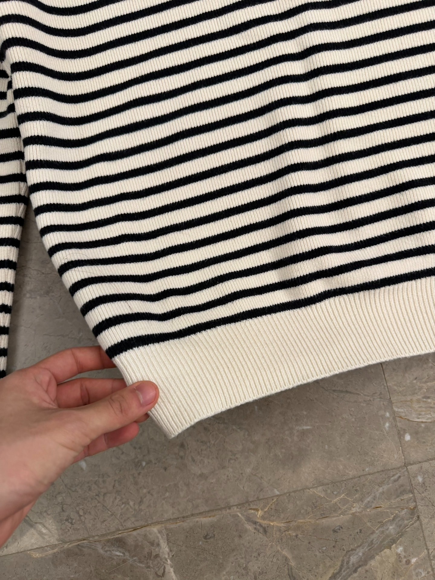 Celine Hedi Slimane Striped Knit Sweater — detail