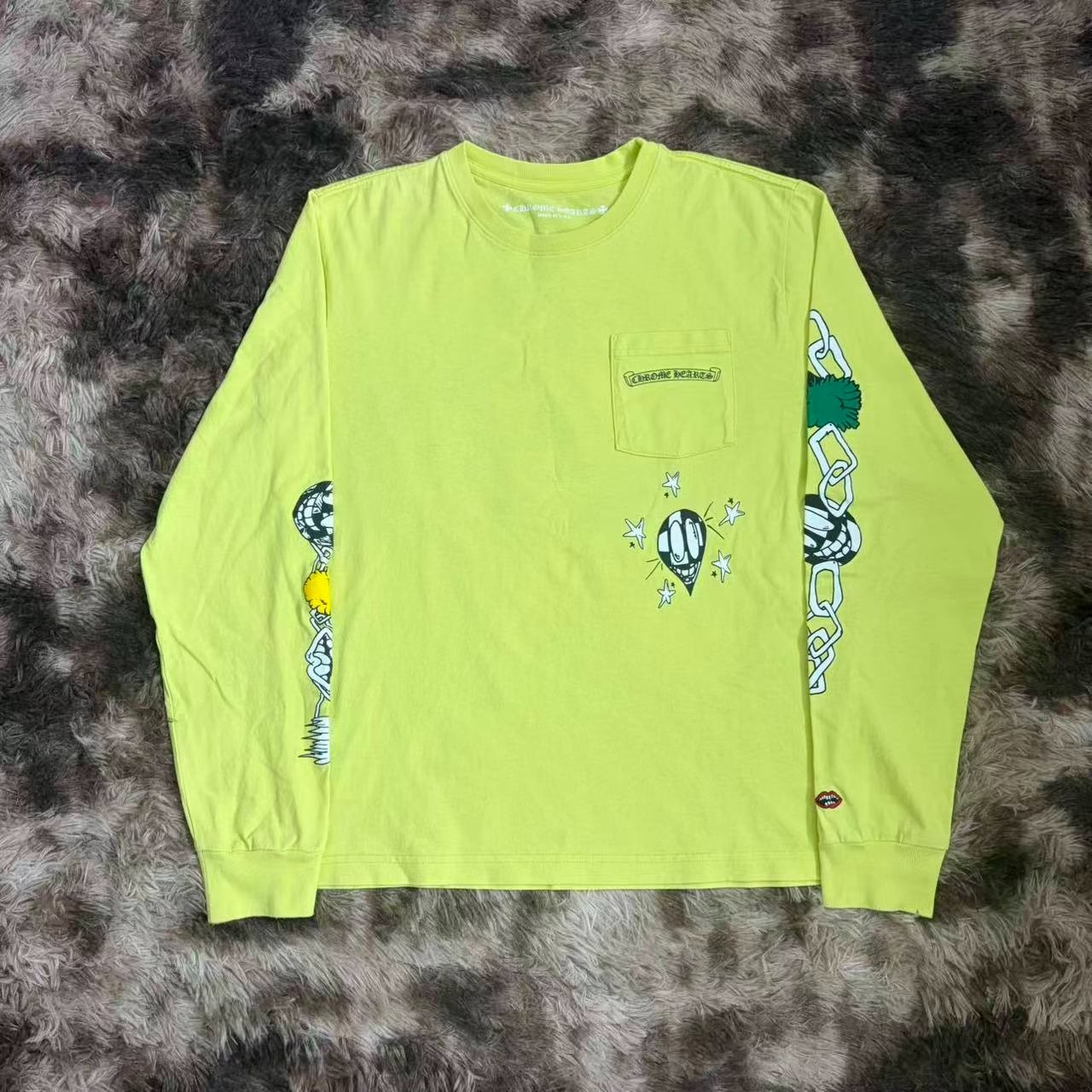 Chrome Hearts x Matty Boy Yellow Long Sleeve Tee