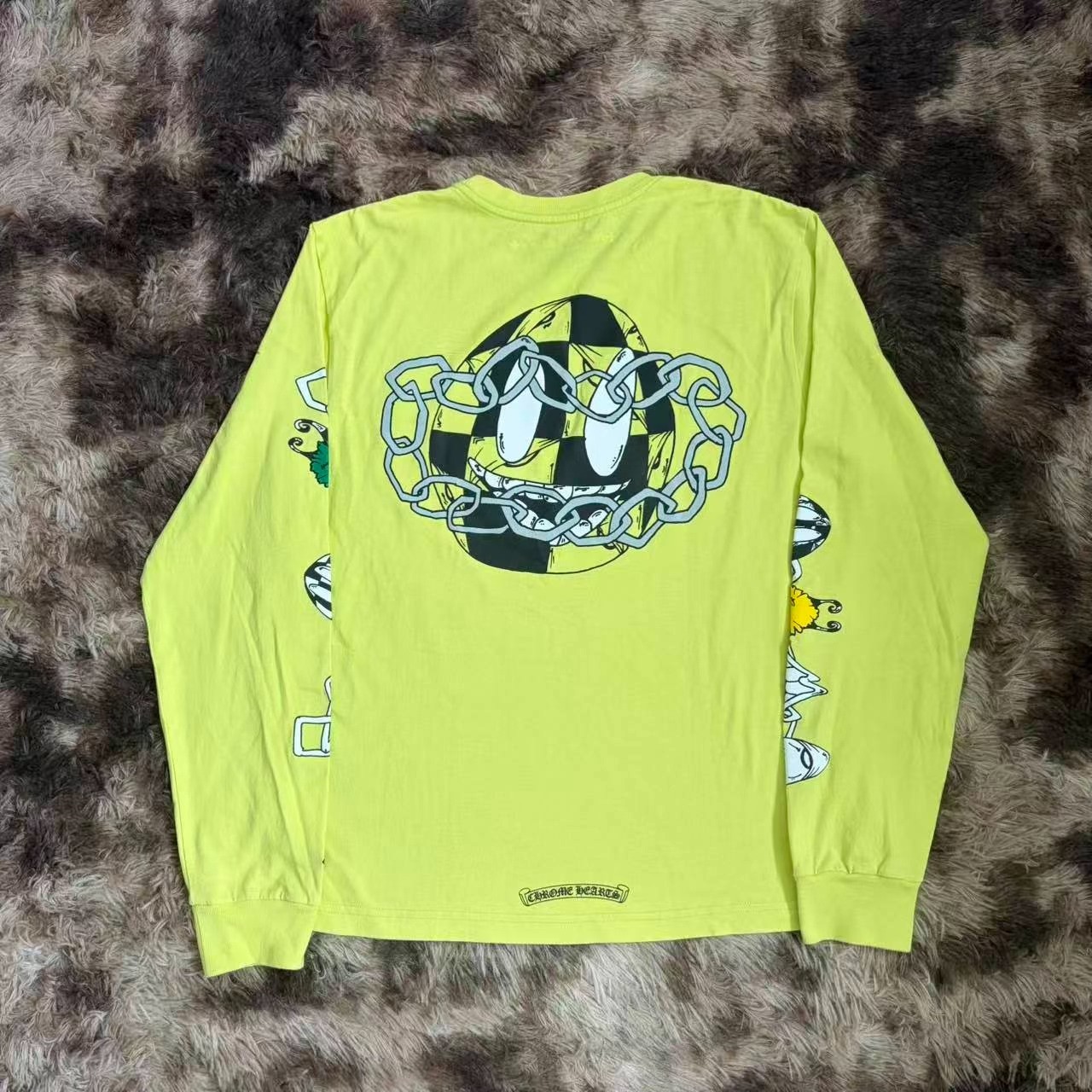 Chrome Hearts x Matty Boy Yellow Long Sleeve Tee — front