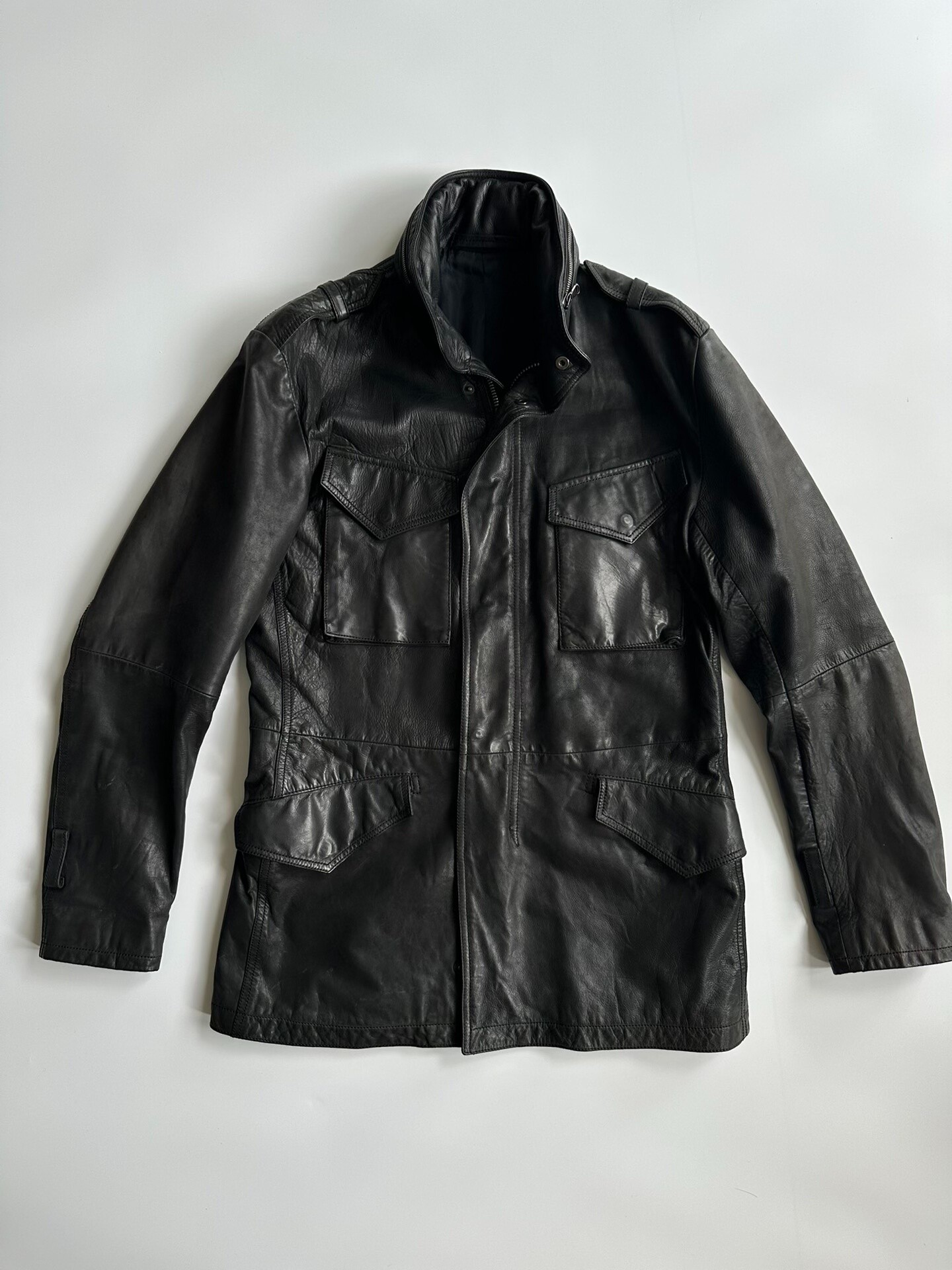 Yohji Yamamoto Y's For Men Black Leather M65 Jacket