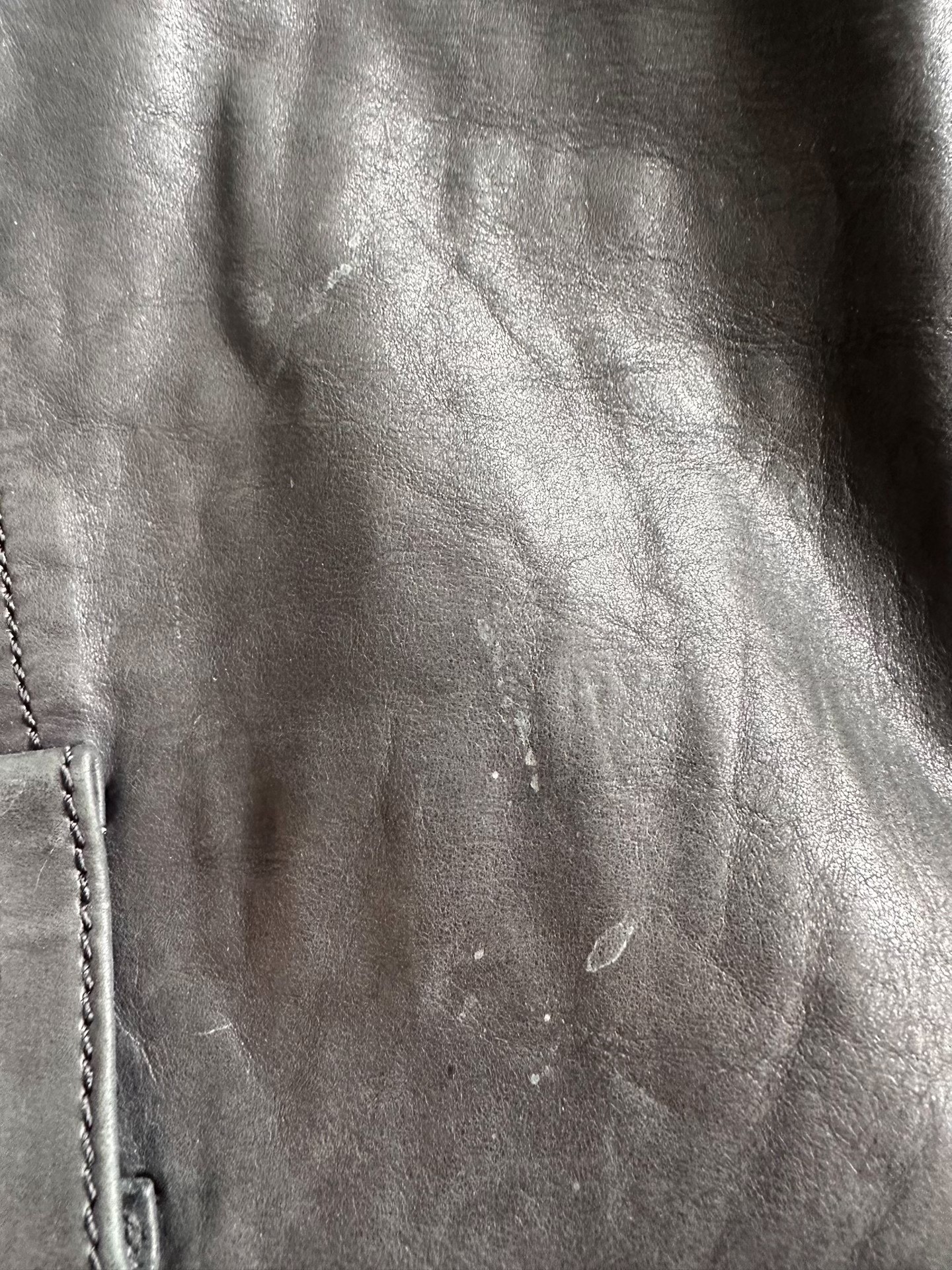 Yohji Yamamoto Y's For Men Black Leather M65 Jacket — label