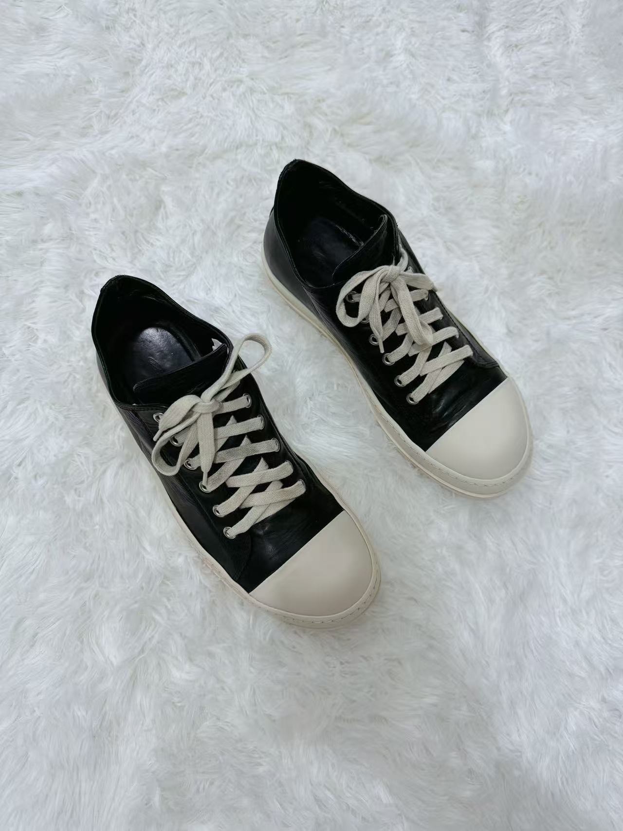 Rick Owens 16SS Leather Low-Top Sneakers — back