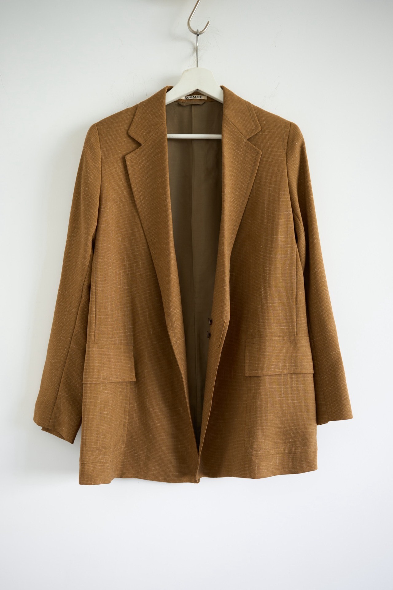 Auralee 20ss Belted Wool Blazer — front