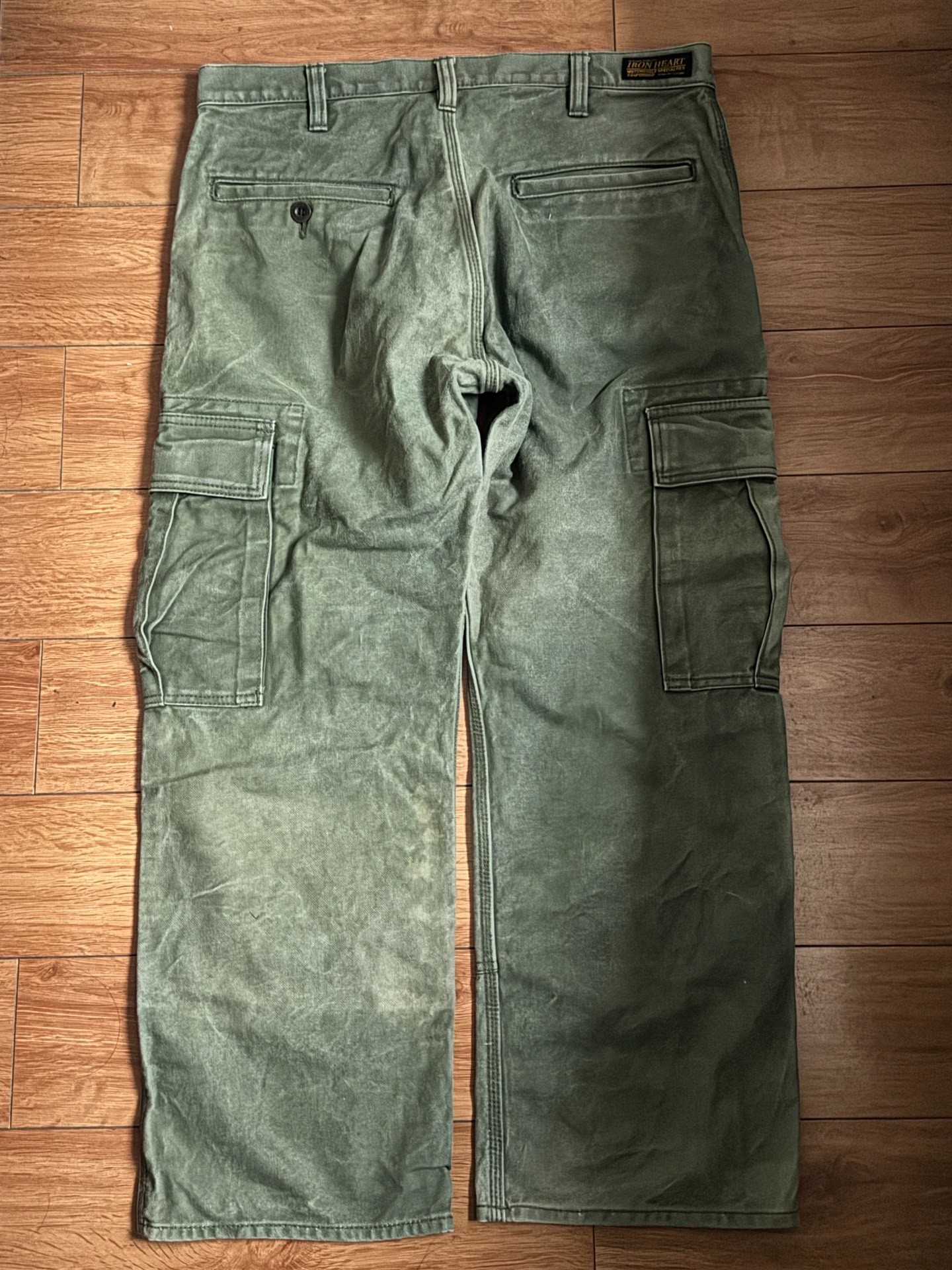 Iron Heart Olive Cargo Pants — front