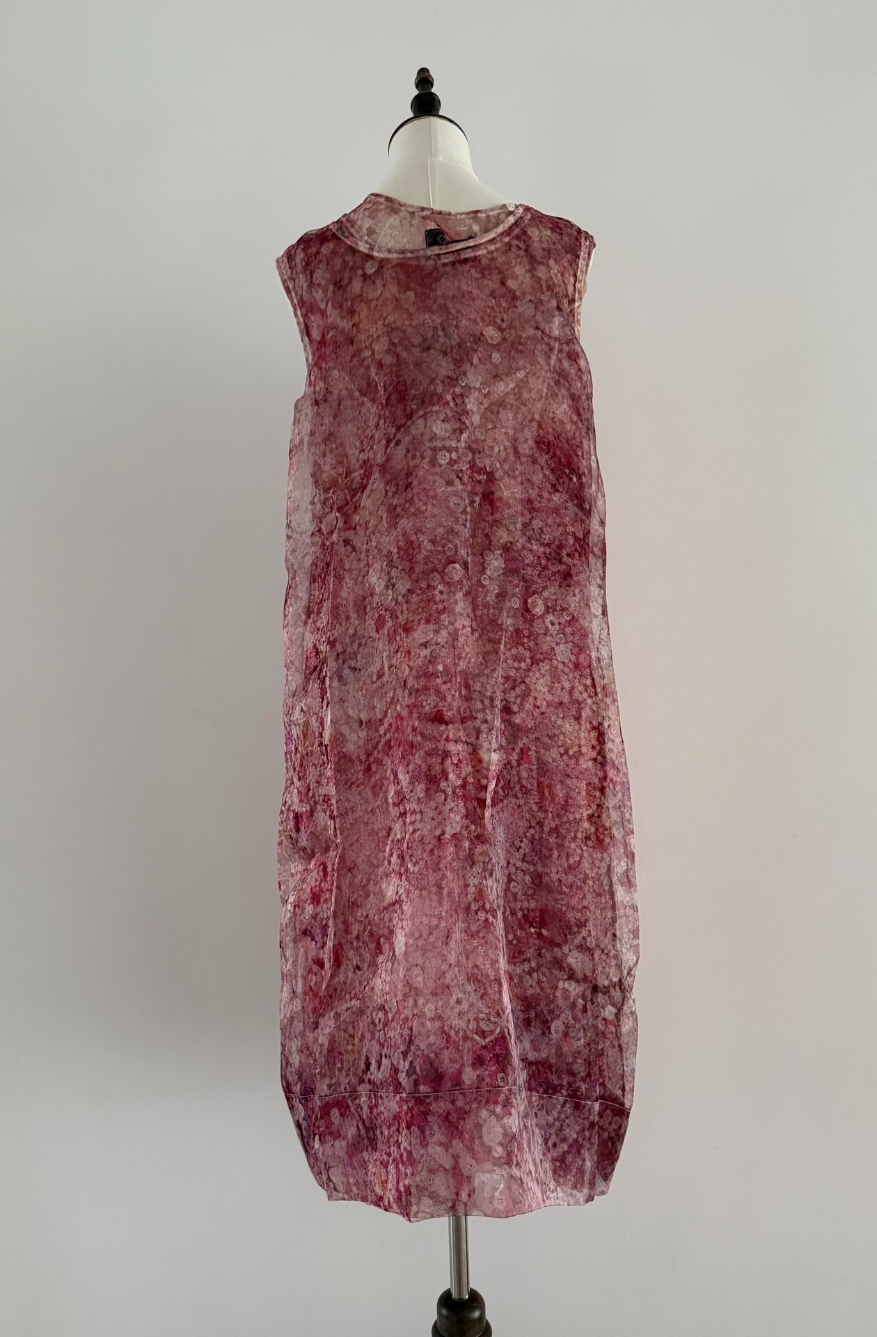 Tricot CDG Pink Floral Sleeveless Midi Dress — back