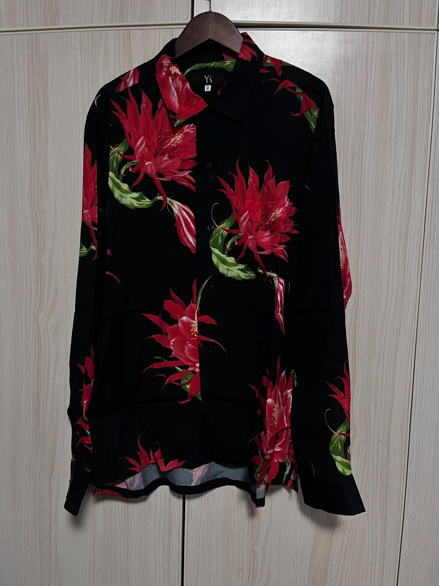 Yohji Yamamoto Y's Red Epiphyllum Shirt