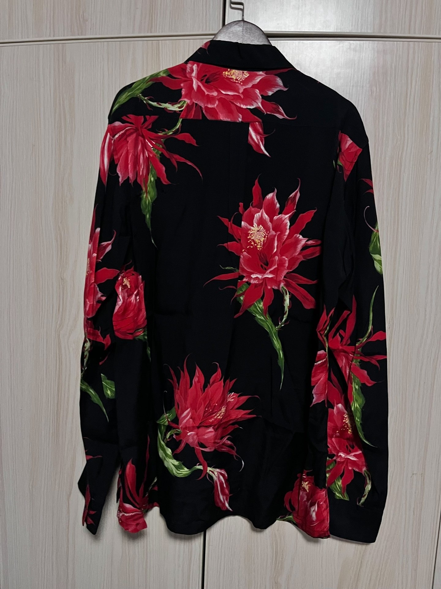 Yohji Yamamoto Y's Red Epiphyllum Shirt — back
