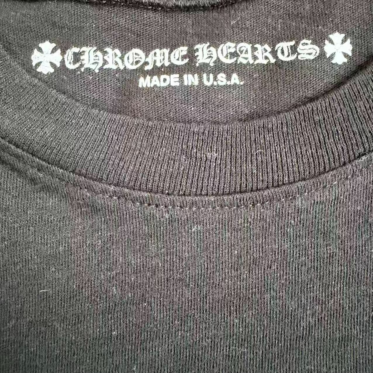 Chrome Hearts Black Distressed Long-sleeve Tee — detail