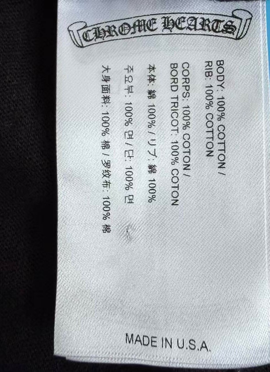 Chrome Hearts Black Distressed Long-sleeve Tee — back