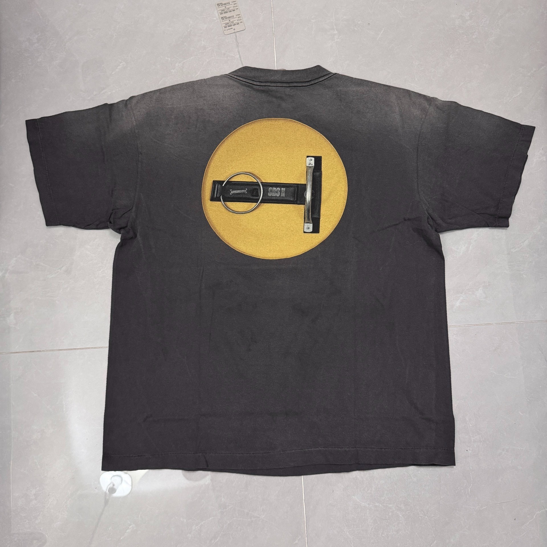 Saint Michael KLF Studded Smiley Tee — front
