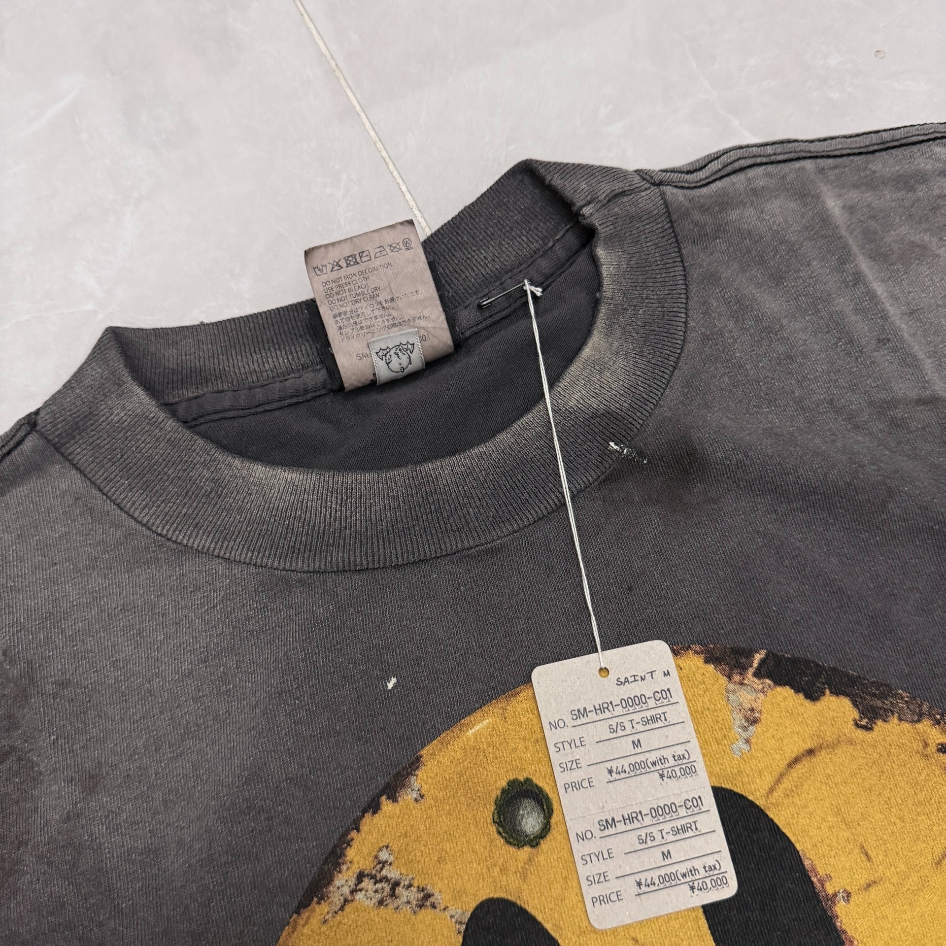 Saint Michael KLF Studded Smiley Tee — detail