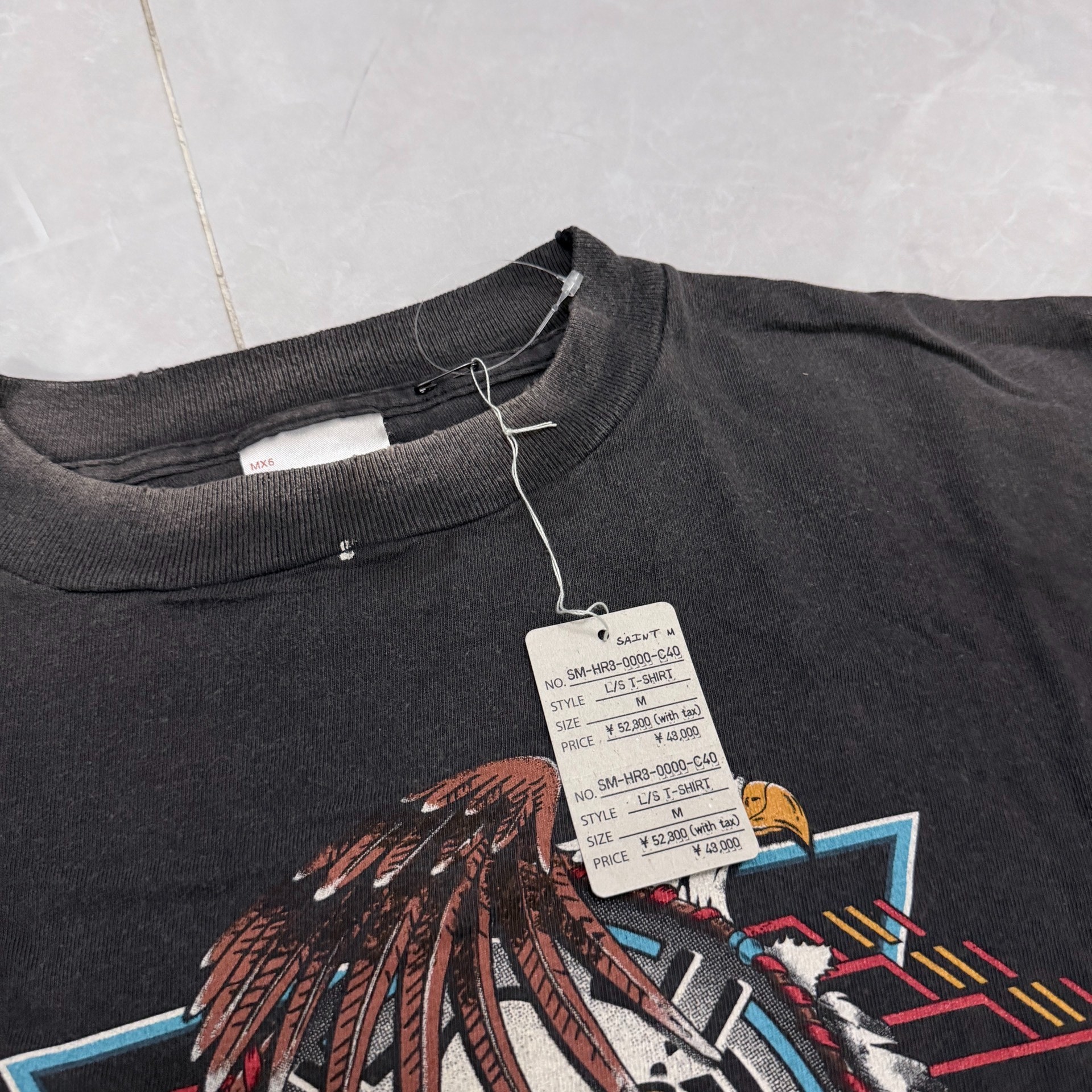 Saint Michael Eagle Graphic Long-sleeve Shirt — detail