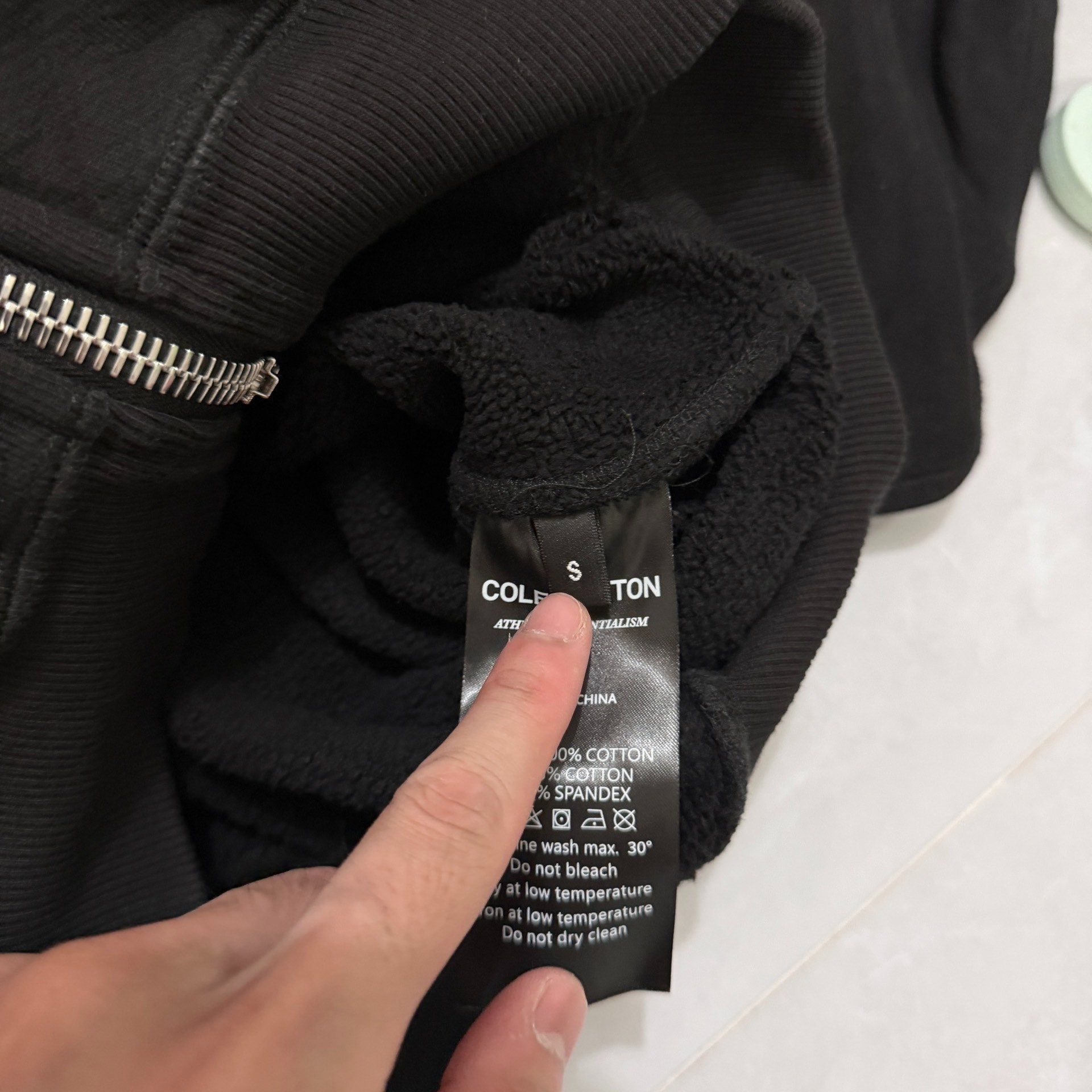 Cole Buxton Black Zip-up Hoodie — back