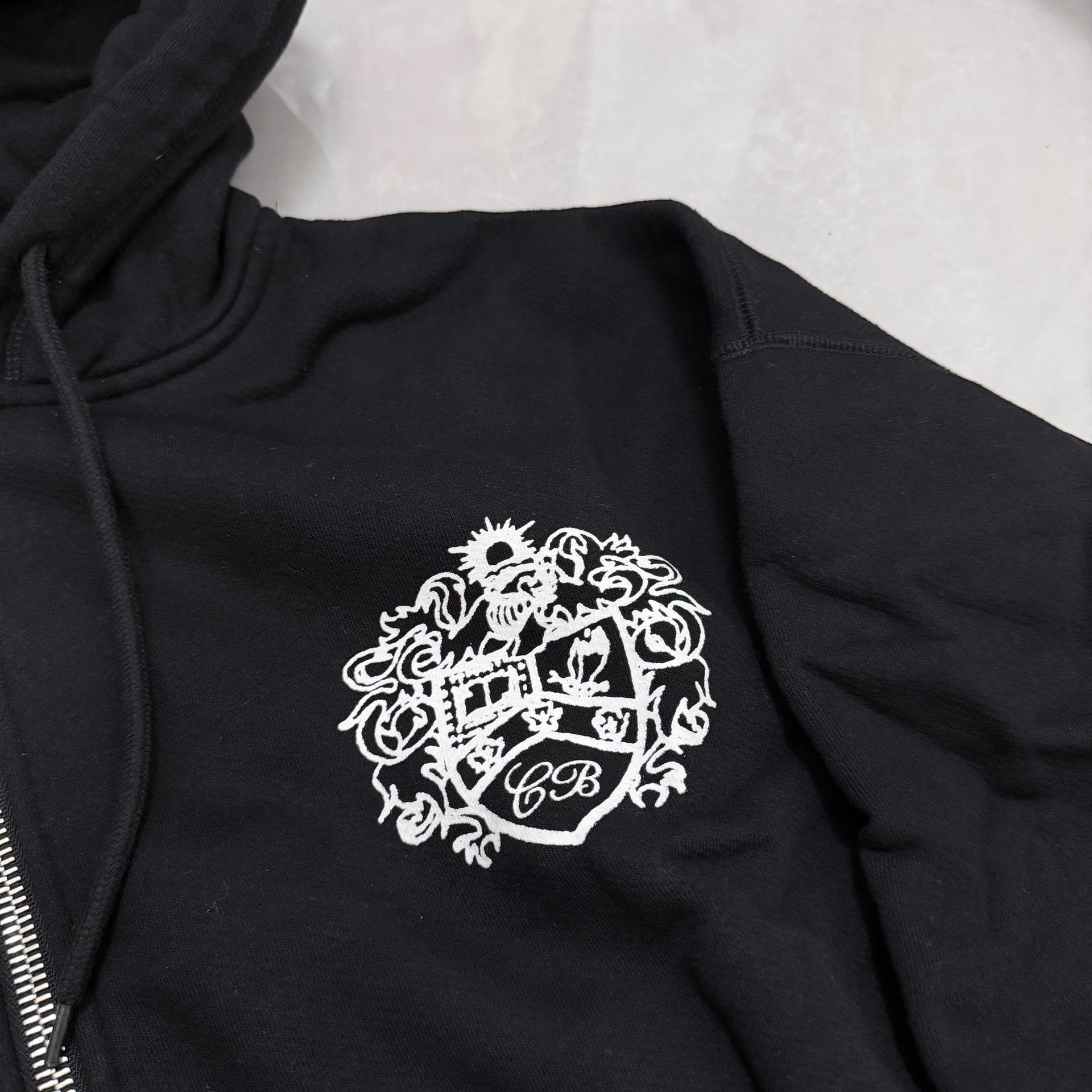Cole Buxton Black Zip-up Hoodie — front