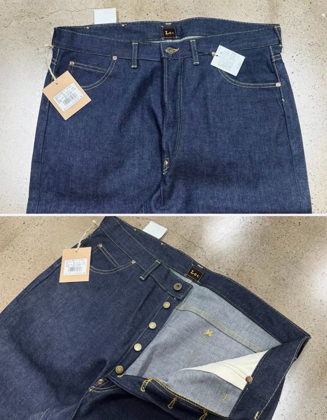 Lee Riders Archives 101 Raw Jeans — back