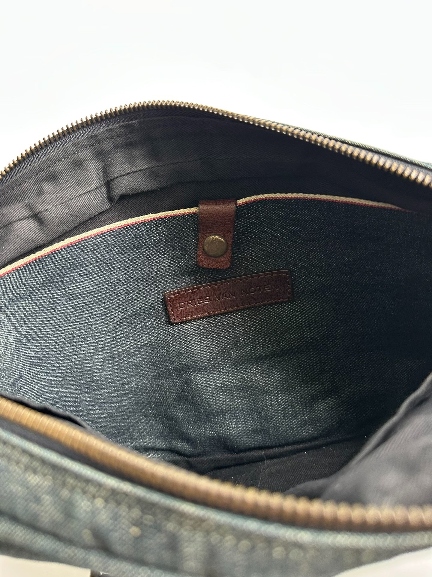 Dries Van Noten Denim Waist Bag — back