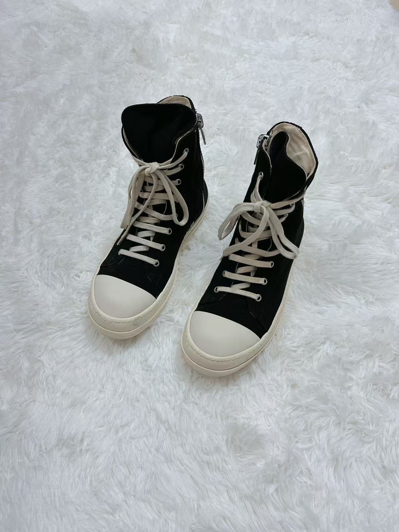 Rick Owens DRKSHDW High-Top Canvas Shoes — front