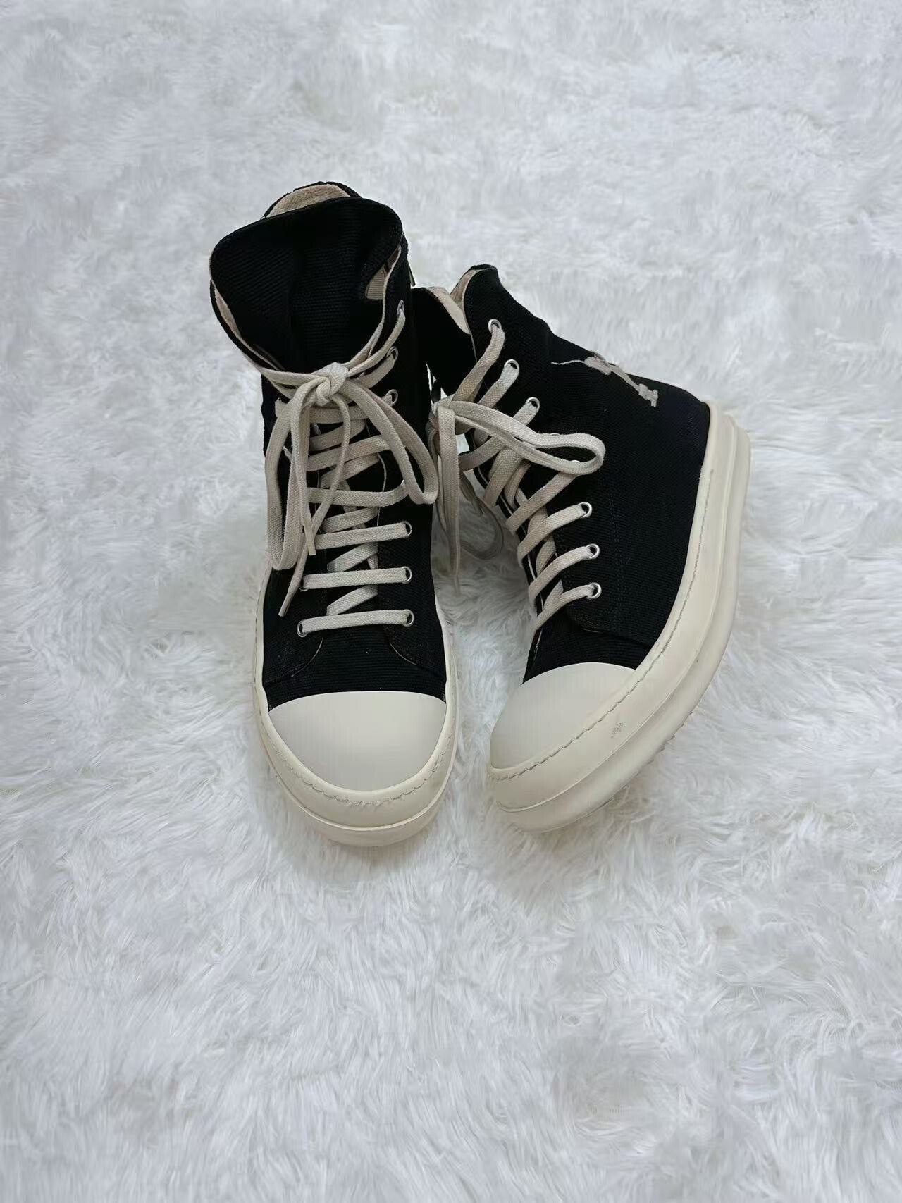 Rick Owens DRKSHDW High-Top Canvas Shoes